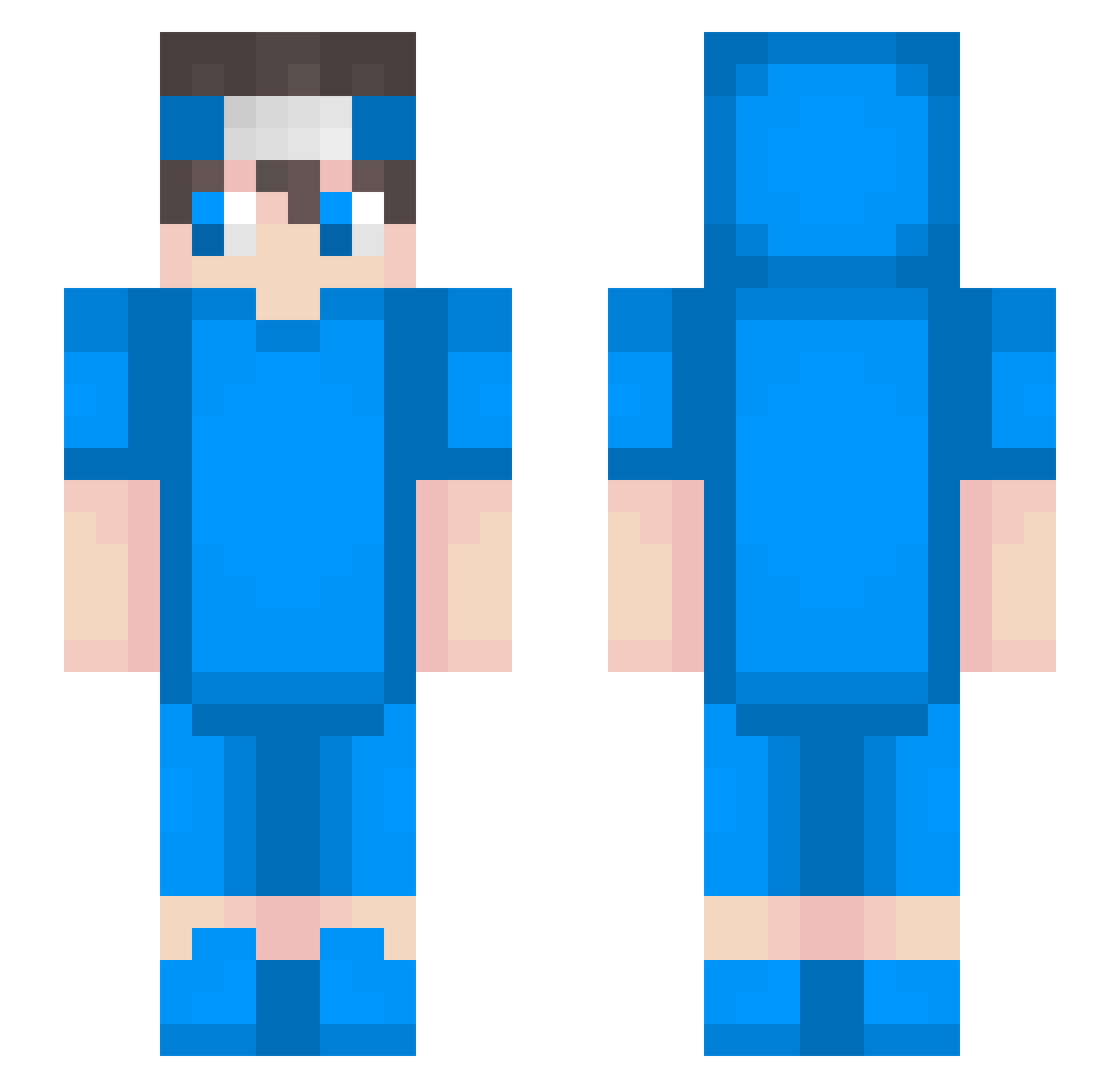 zMoonobraue Minecraft skin, front and back view