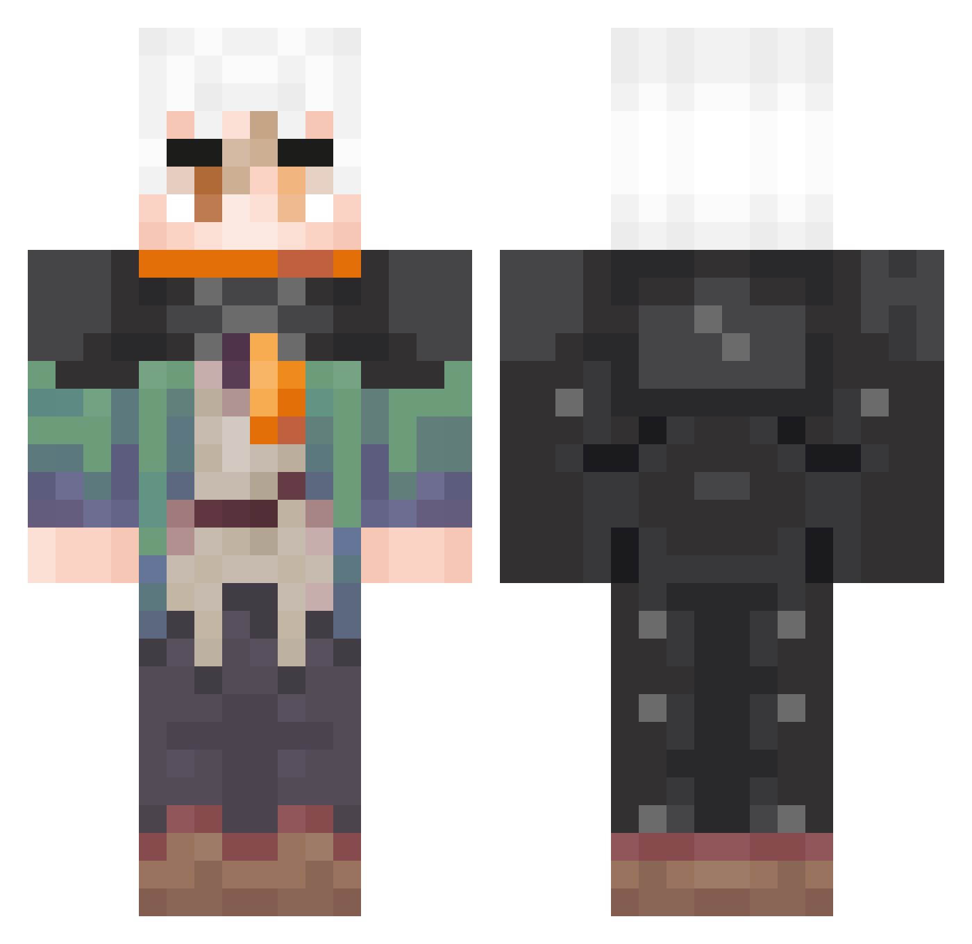 KilluaXXD Minecraft skin, front and back view