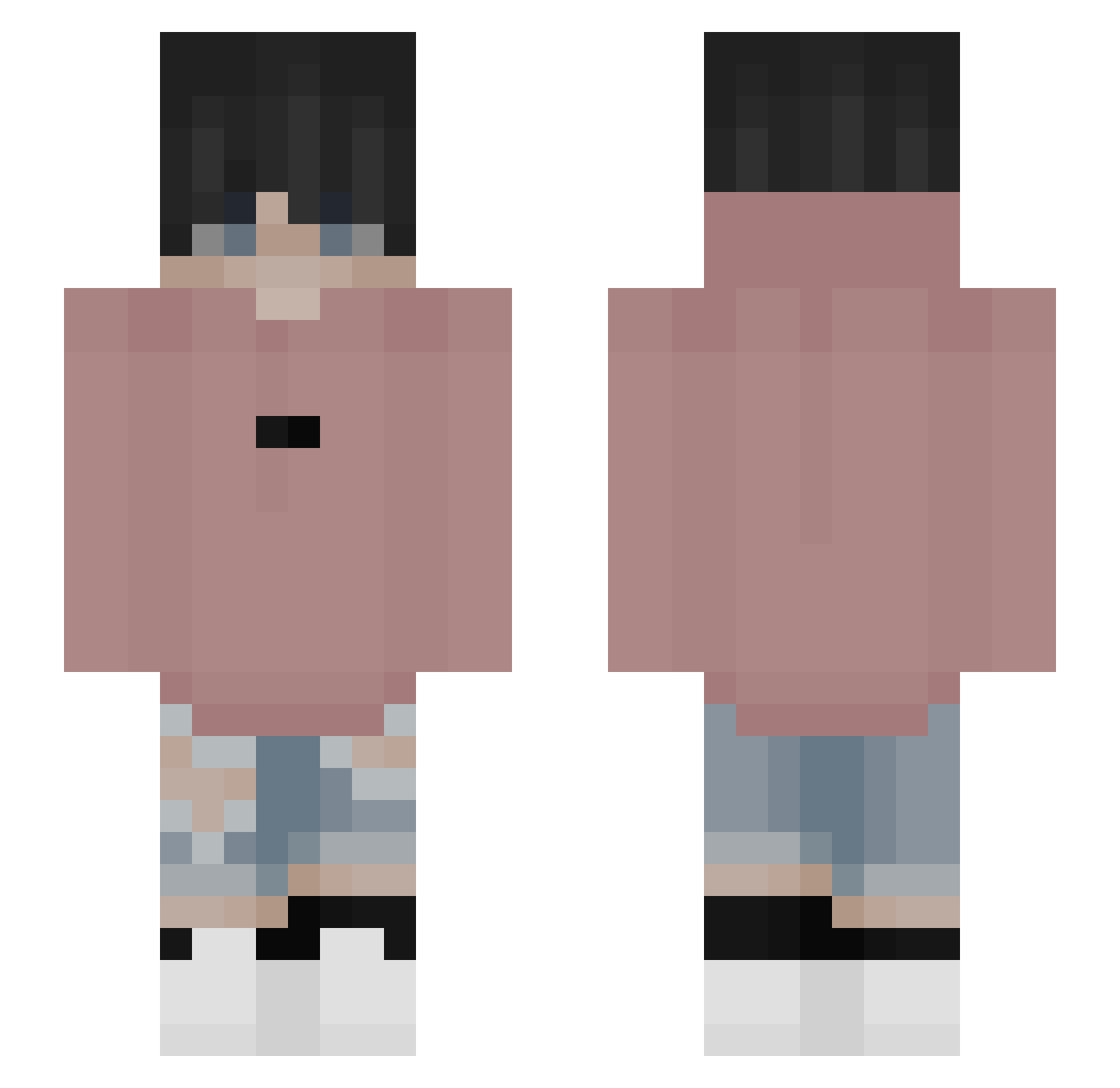 Tray_S2 Minecraft skin, front and back view