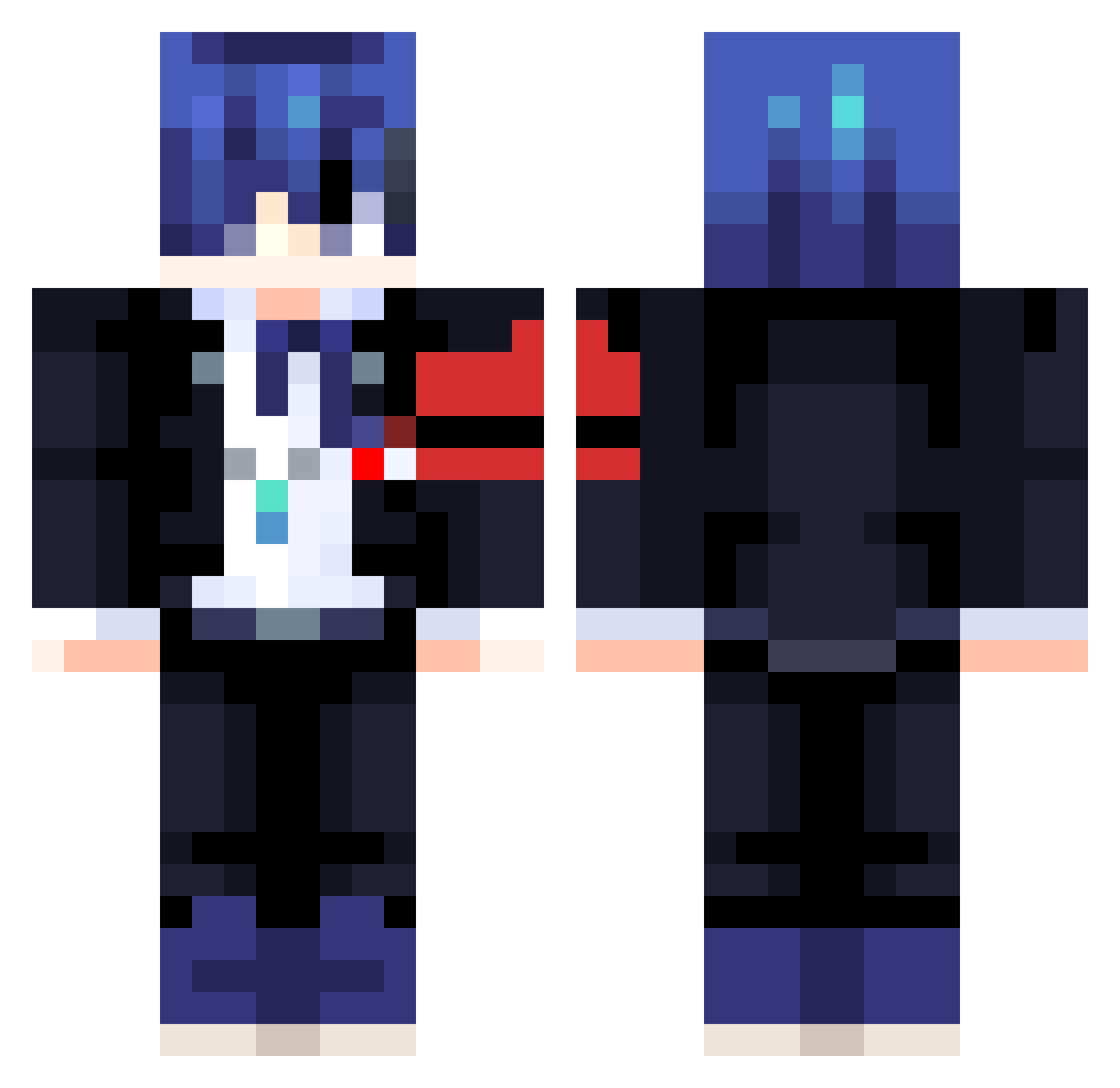 SeveNNN_ Minecraft skin, front and back view