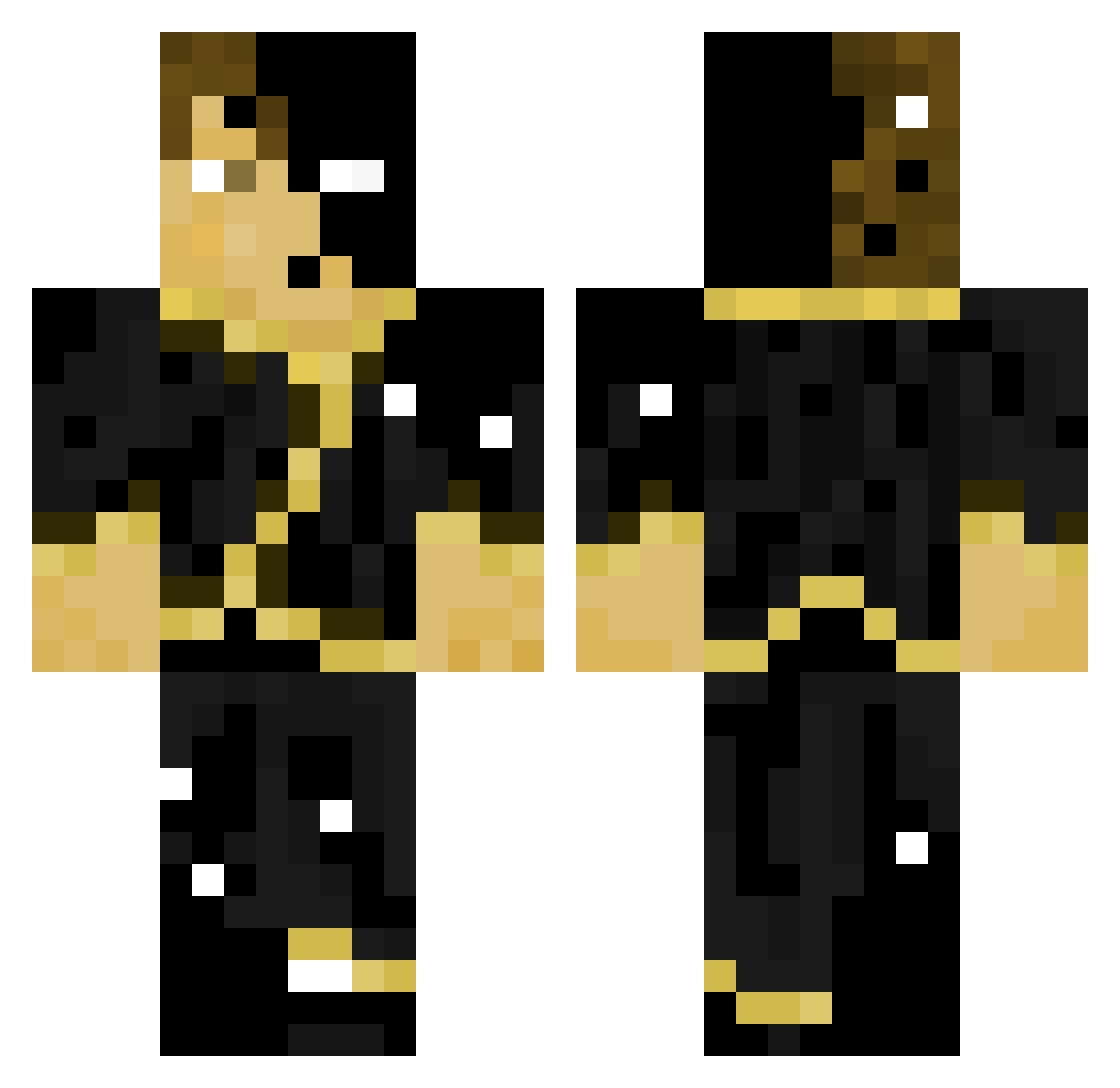 CrossSword Minecraft skin, front and back view