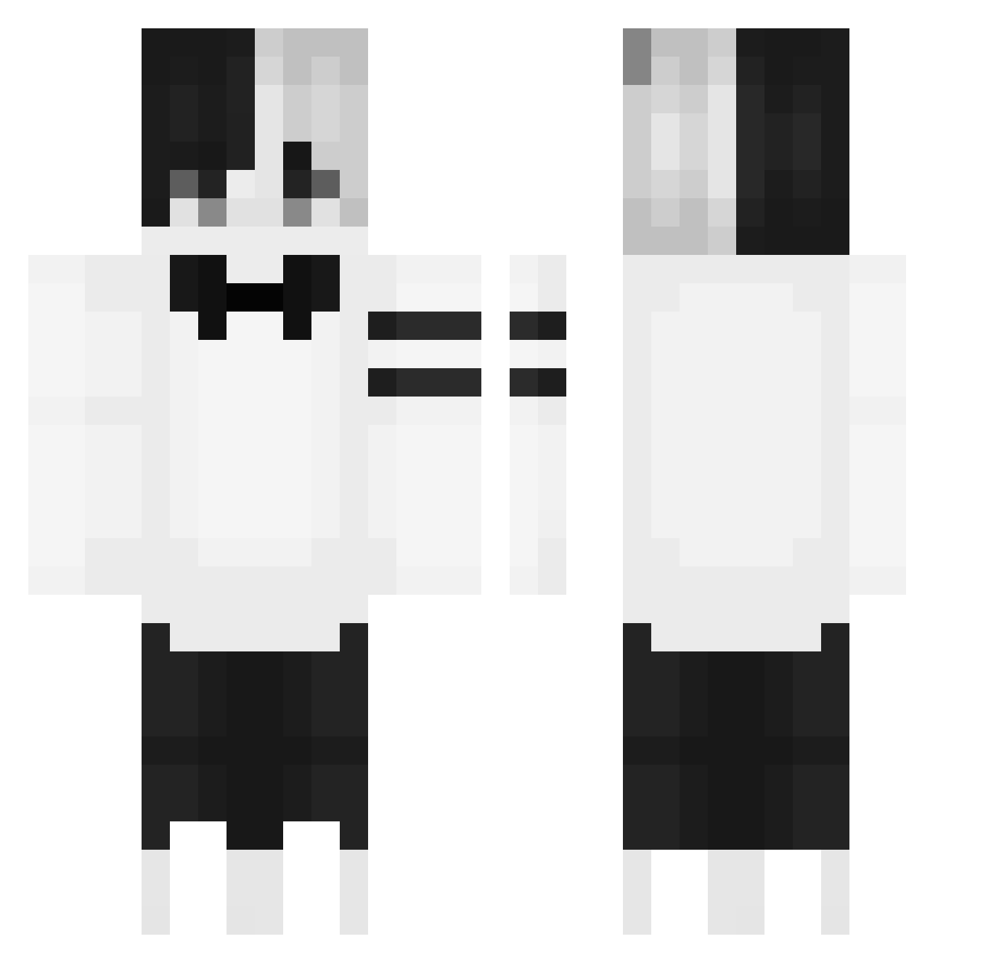 _MZK Minecraft skin, front and back view
