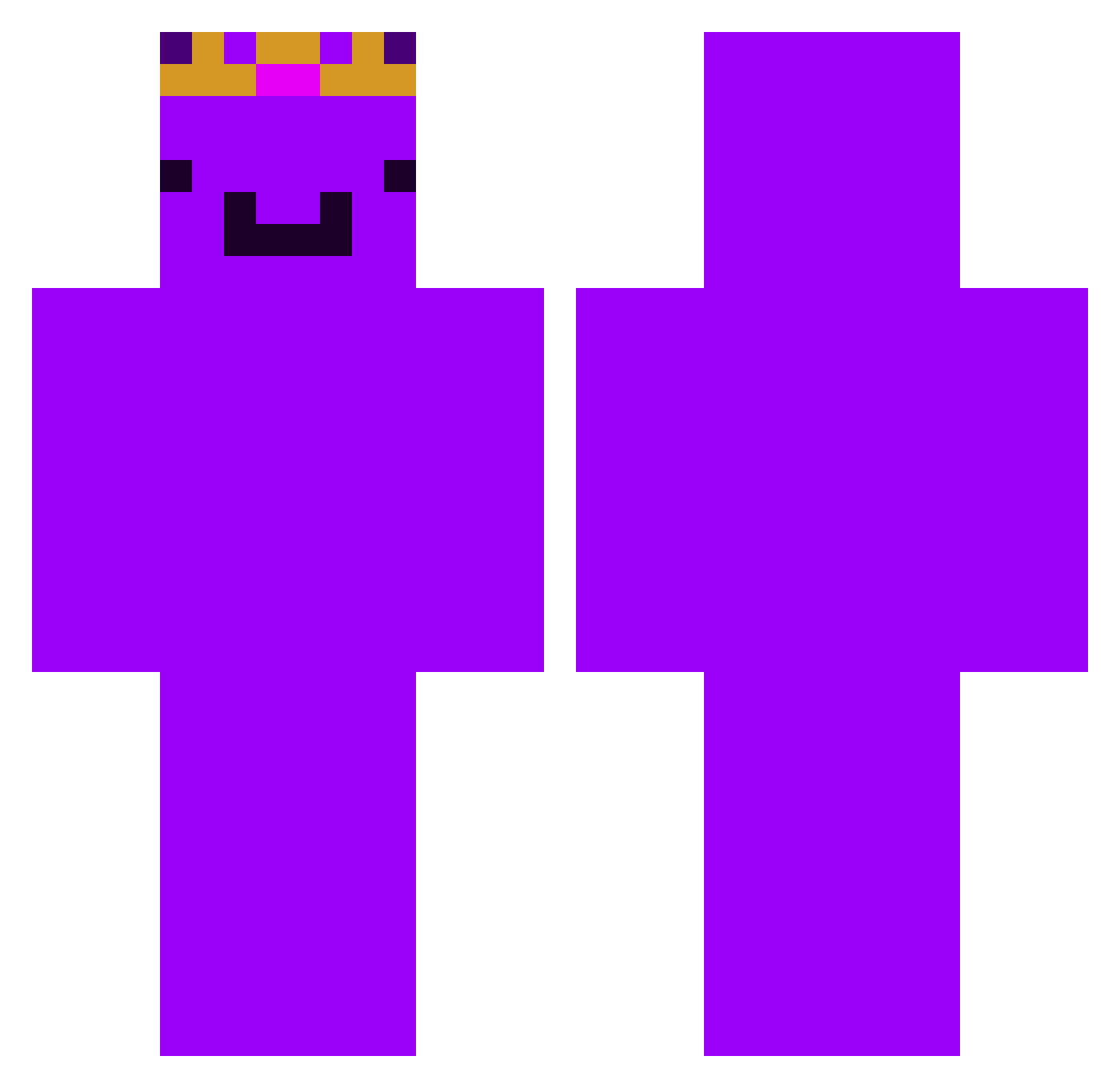 YouGotDuked Minecraft skin, front and back view