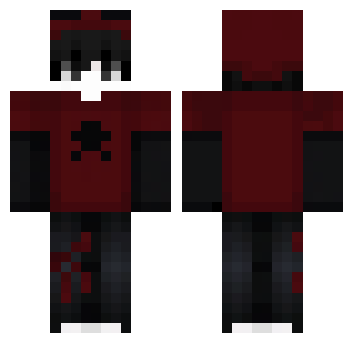 Perexz7 Minecraft skin, front and back view