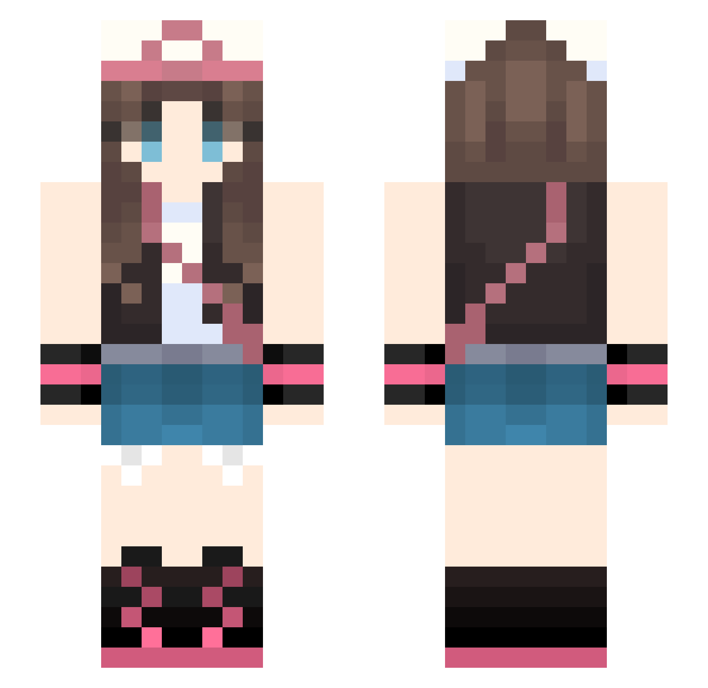 Astrid280512 Minecraft skin, front and back view