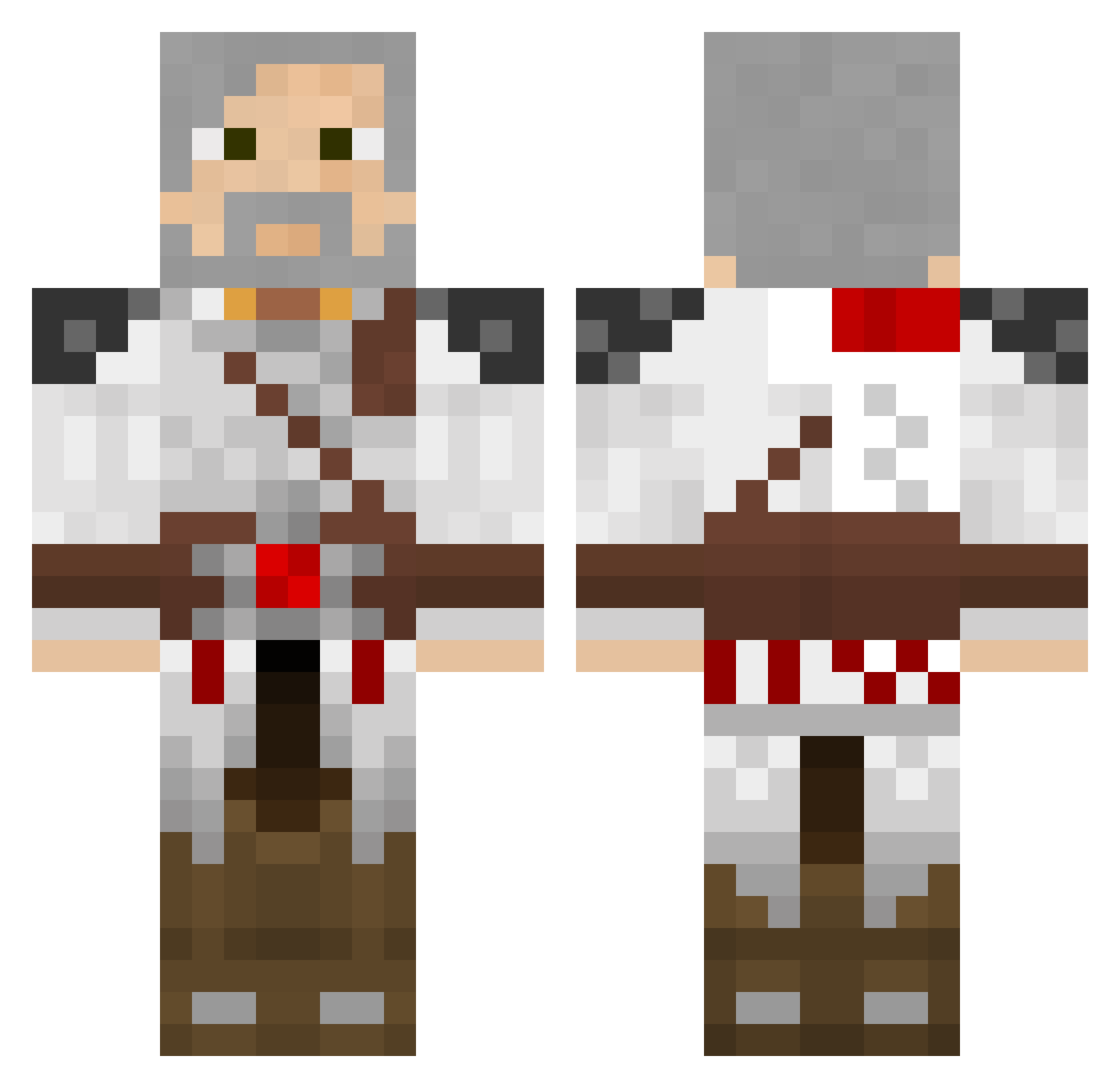 OldMan68 Minecraft skin, front and back view