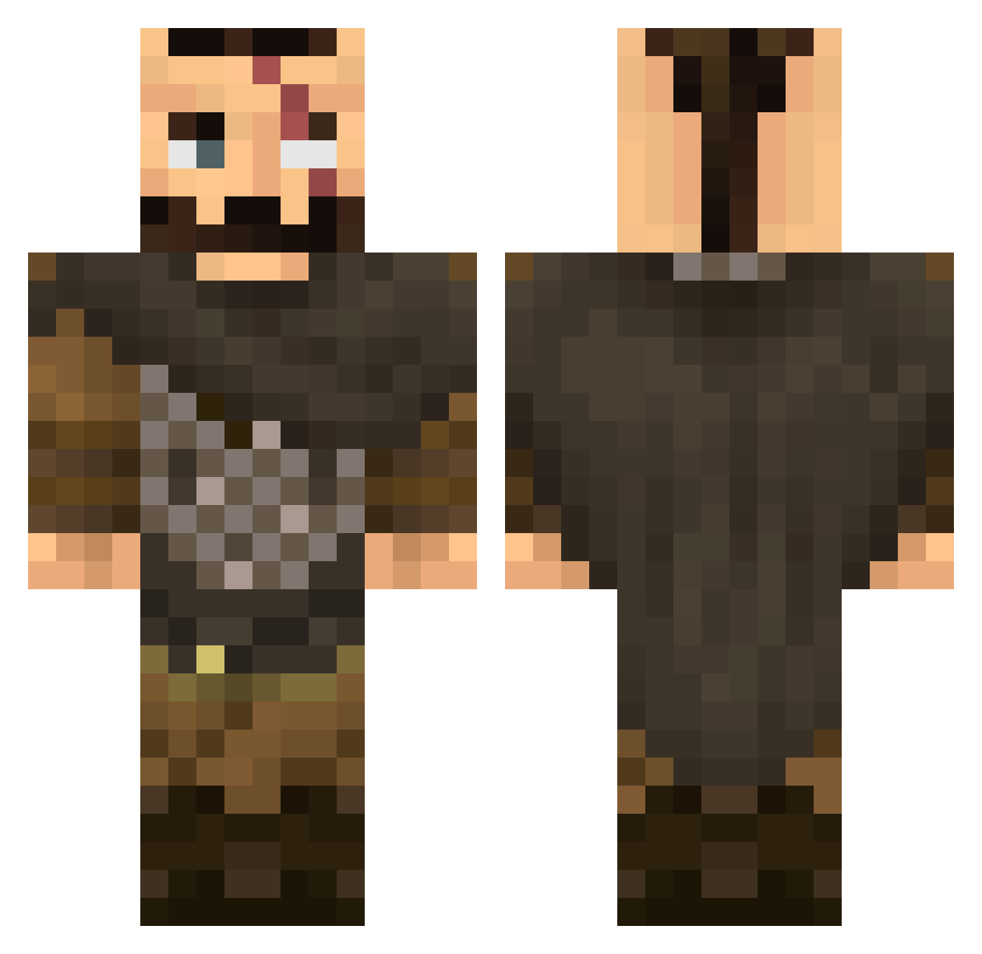 Strongtyr Minecraft skin, front and back view