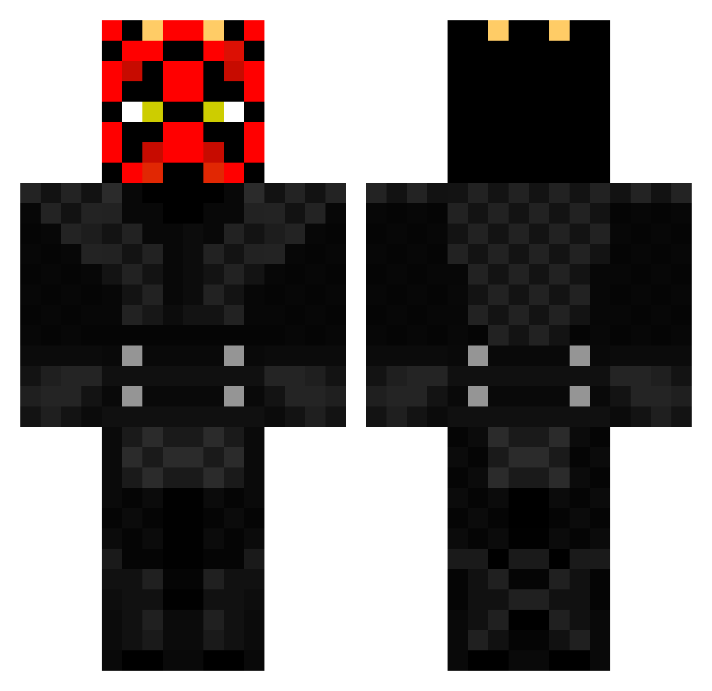 tunaroll444 Minecraft skin, front and back view