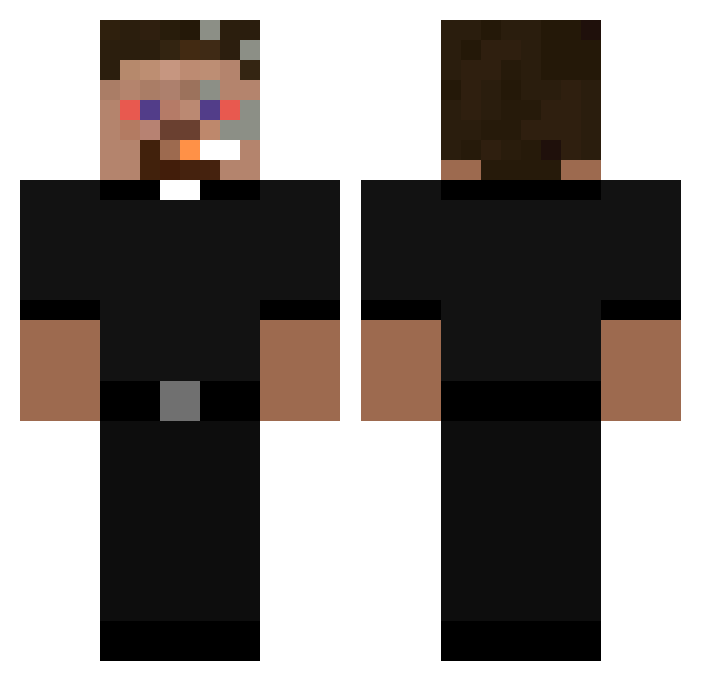 entity_____666 Minecraft skin, front and back view
