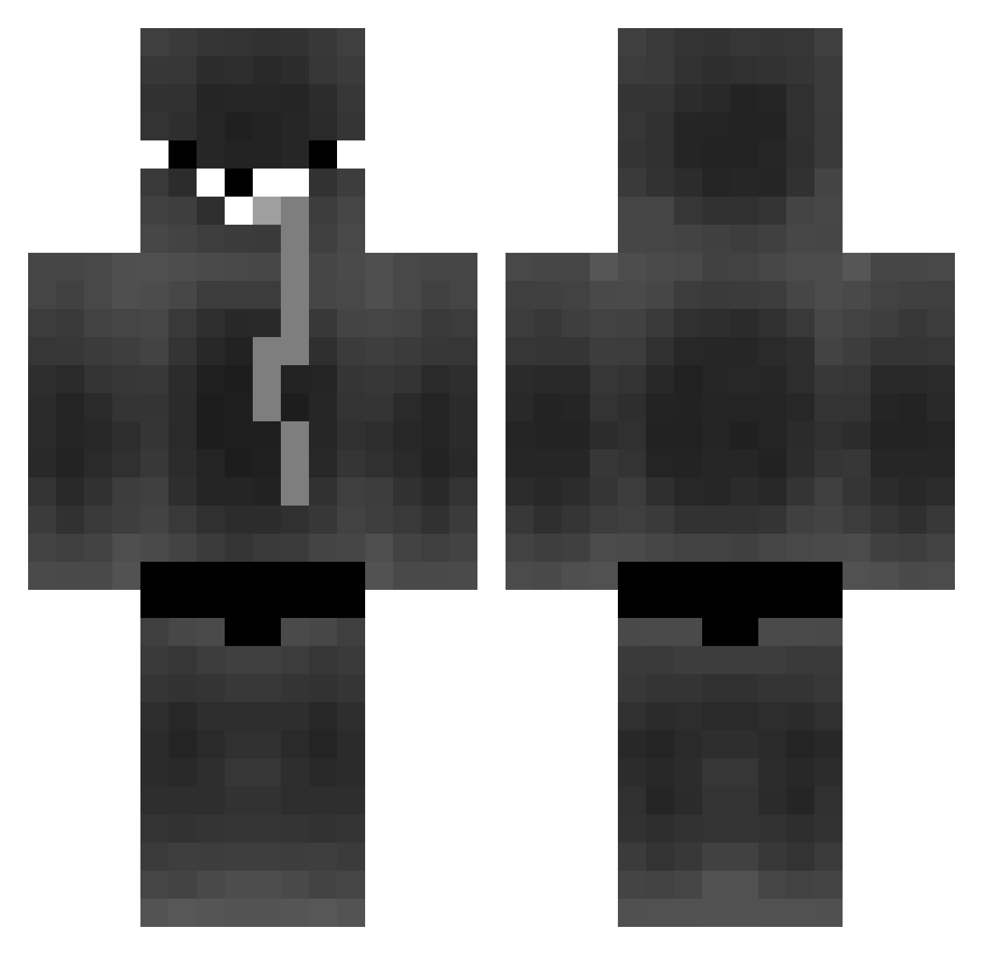 Xx_hukashi_xX Minecraft skin, front and back view