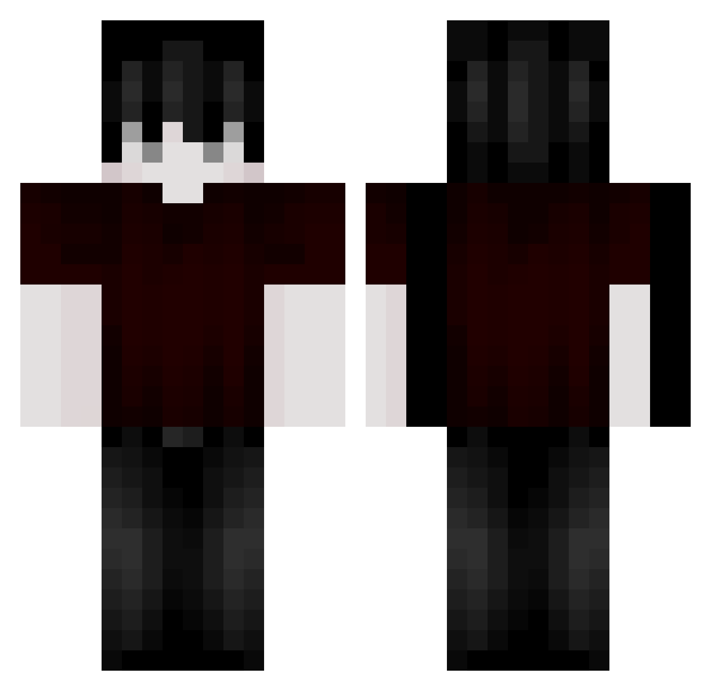 Kus0y Minecraft skin, front and back view