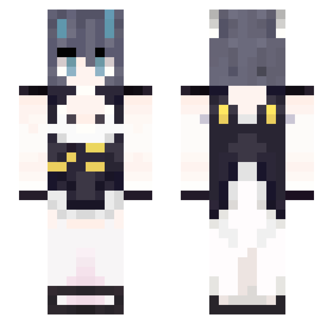 CaitS1th Minecraft skin, front and back view