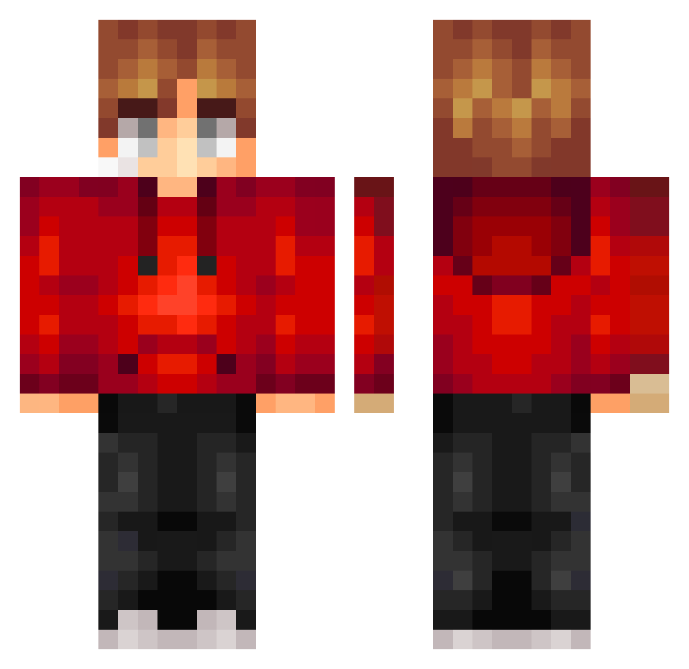 tortillazdzemem Minecraft skin, front and back view