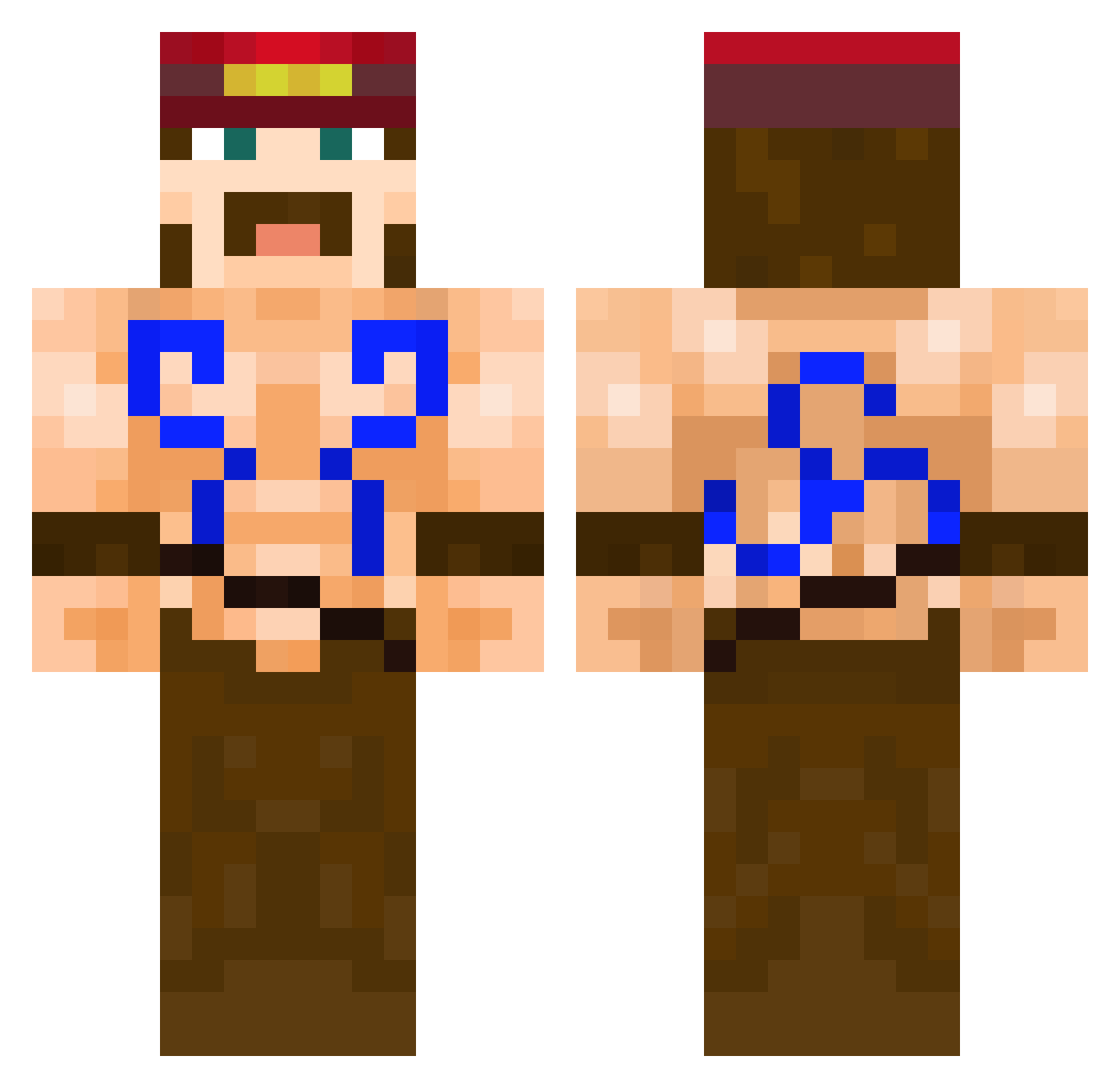 FroggyBoi489 Minecraft skin, front and back view