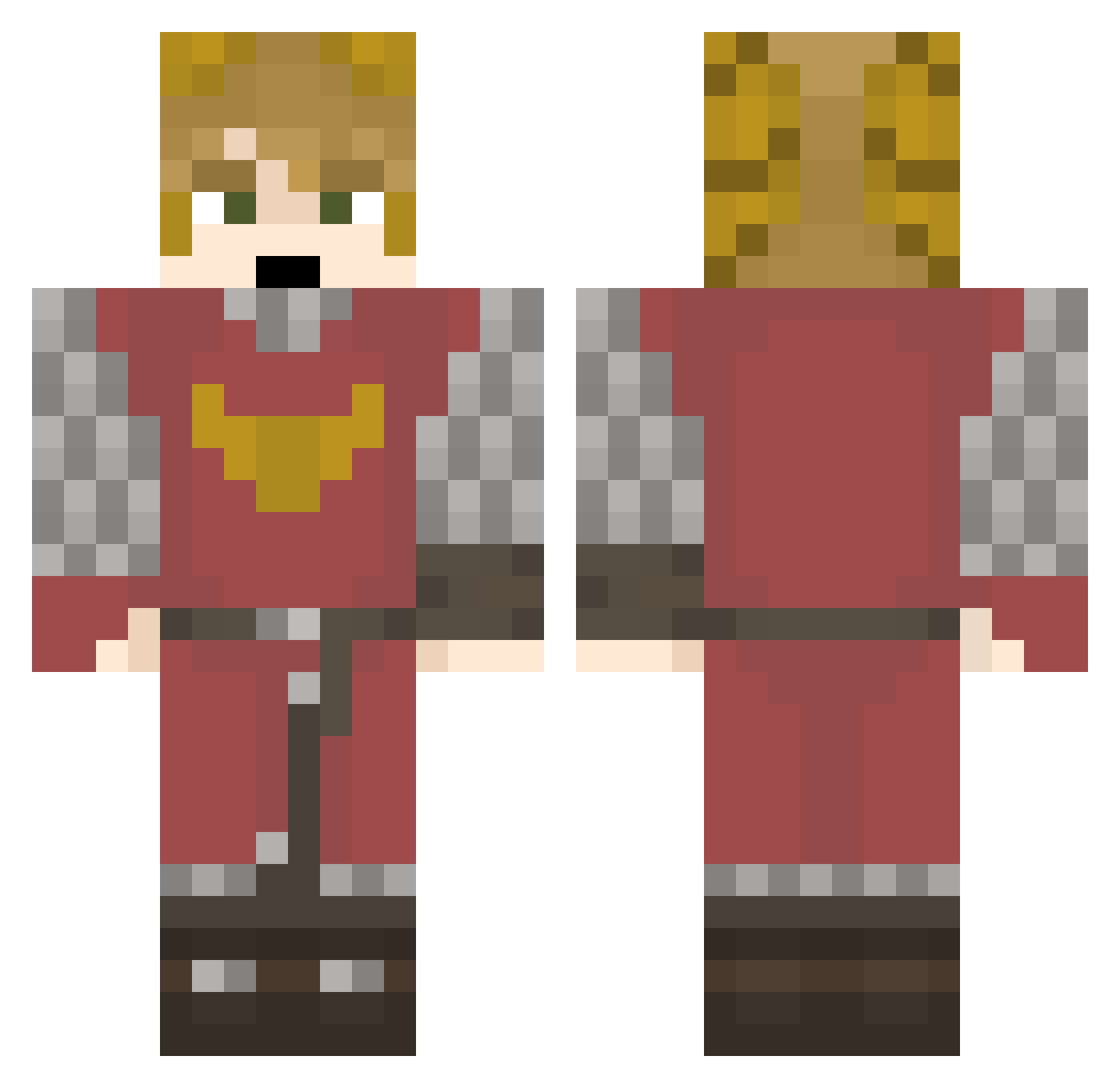 bob190978 Minecraft skin, front and back view