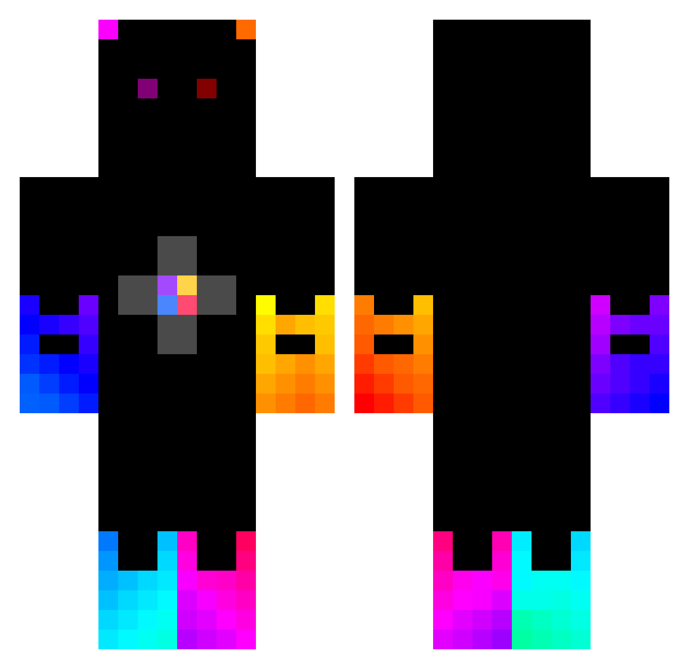 DNation1702 Minecraft skin, front and back view