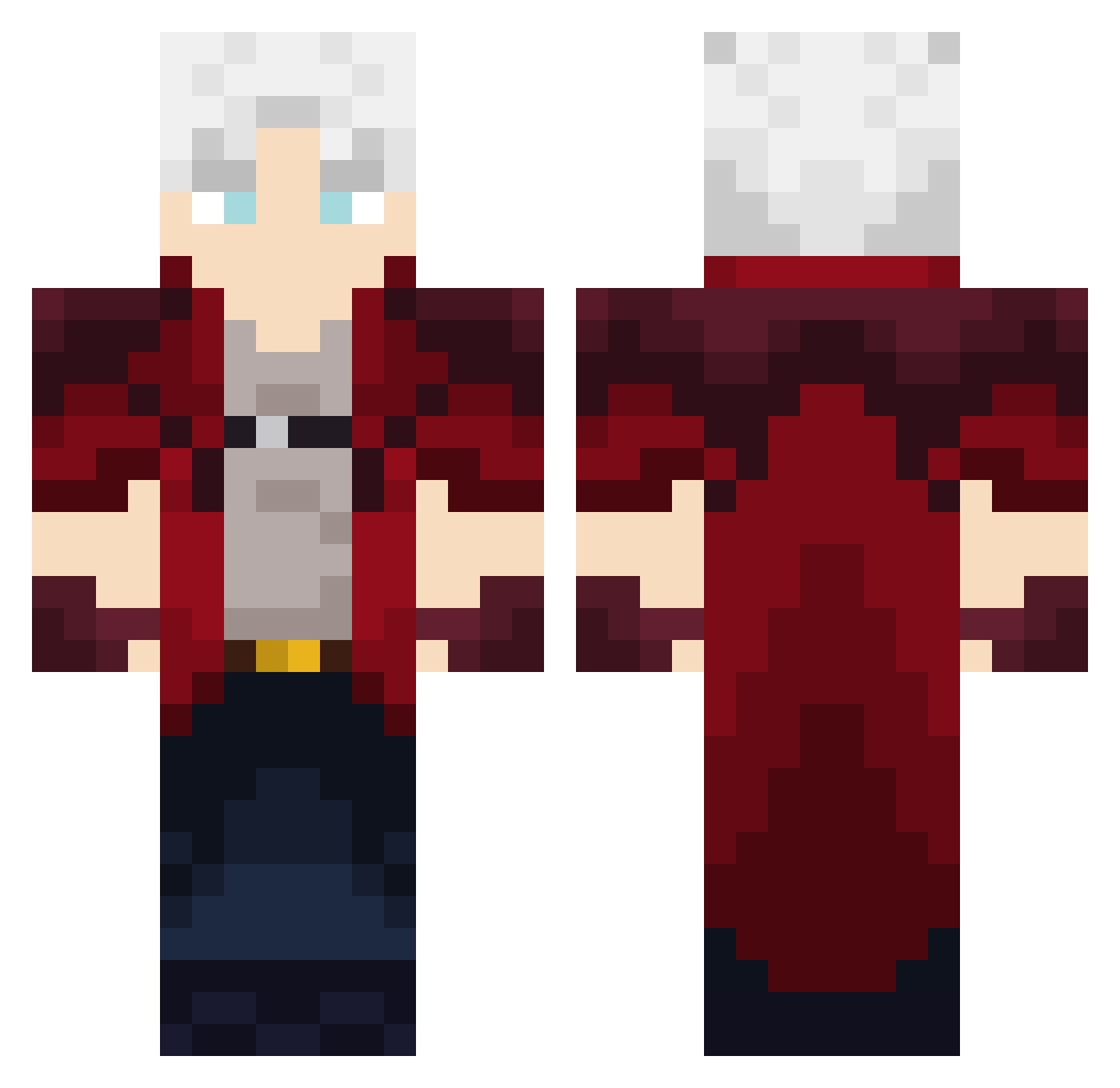 Kal1brate Minecraft skin, front and back view