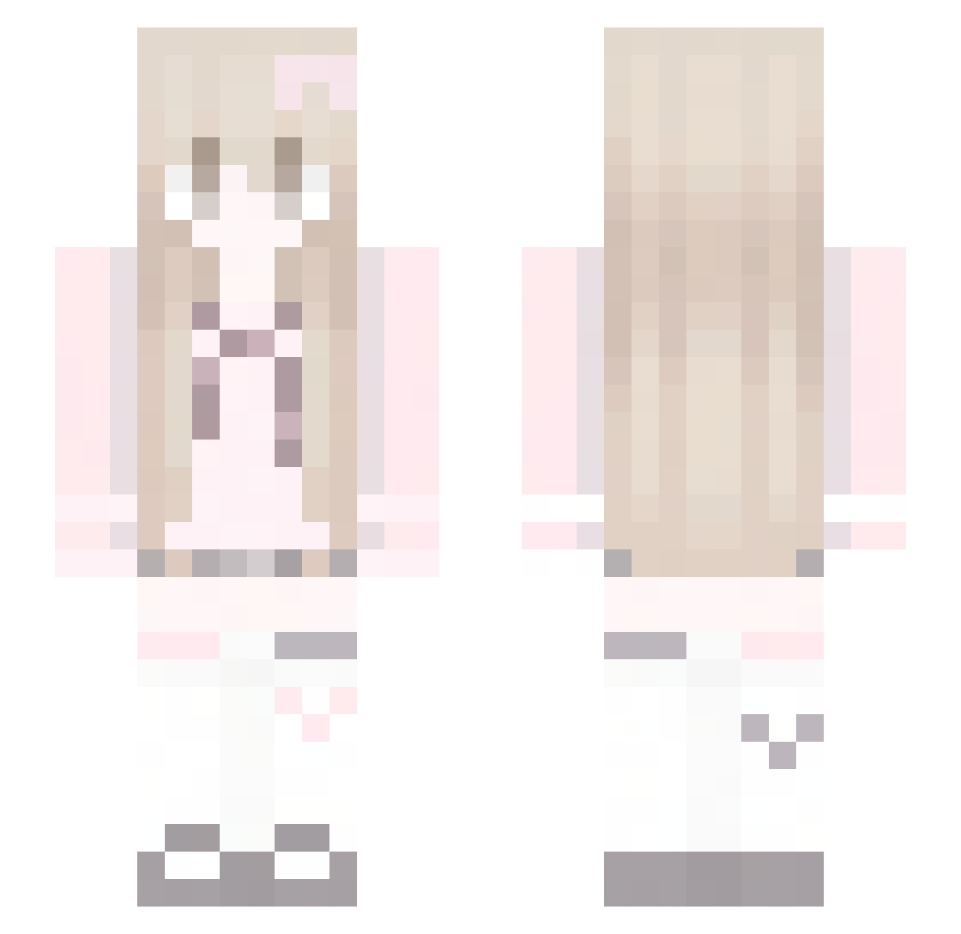 estudada Minecraft skin, front and back view