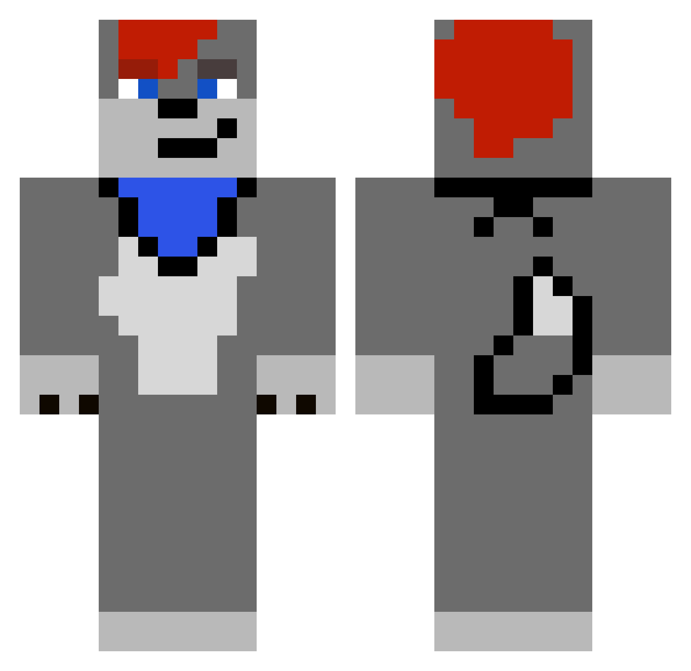 IDERPI Minecraft skin, front and back view