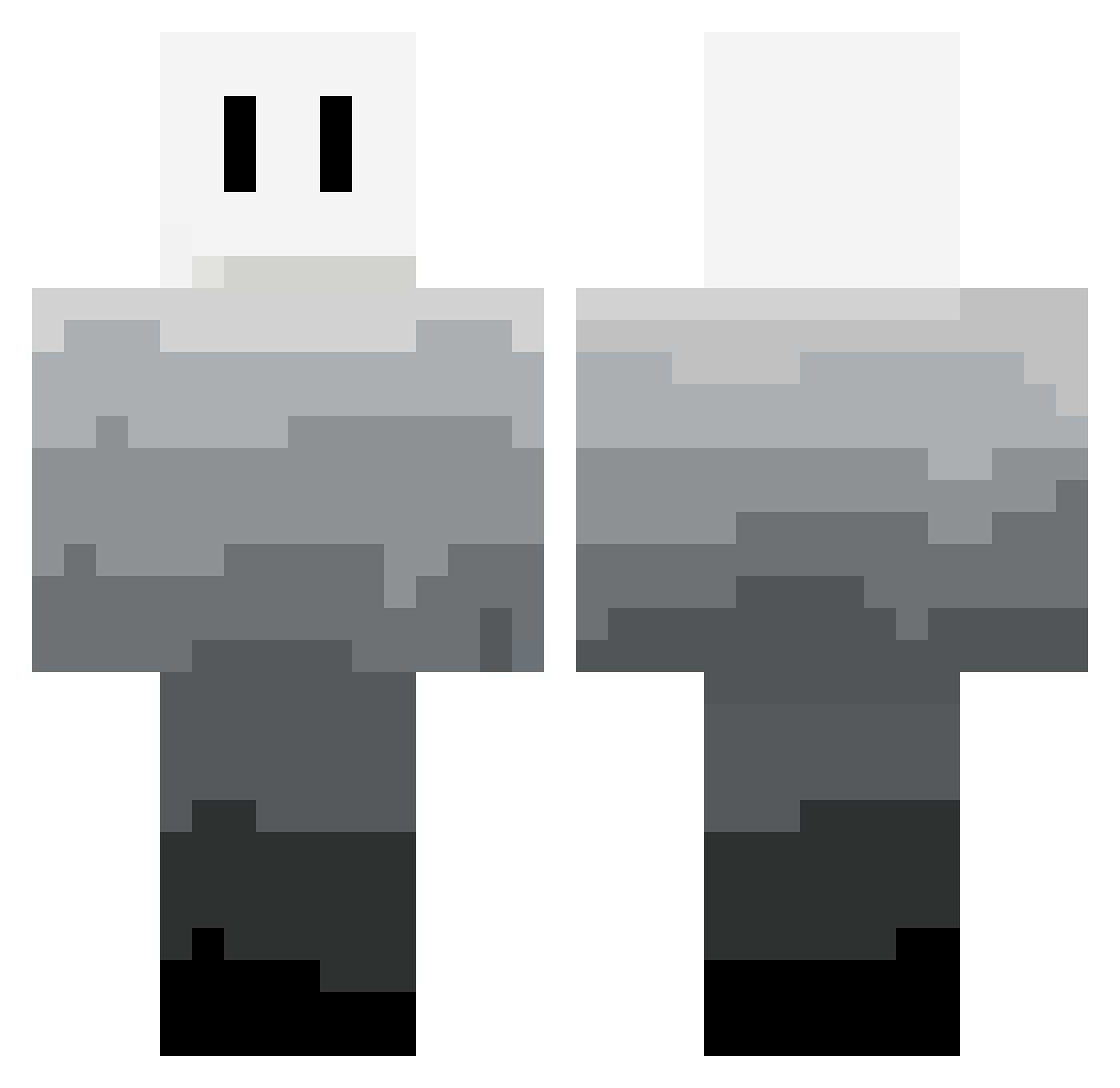 TikTagTo Minecraft skin, front and back view