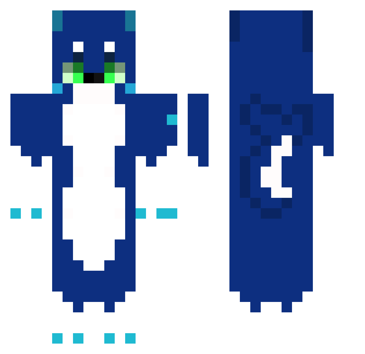 AStarOnTop Minecraft skin, front and back view