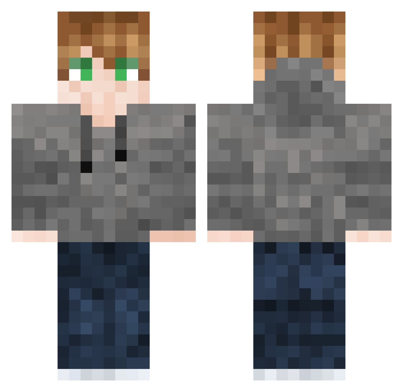 Sewawaqk Minecraft skin, front and back view