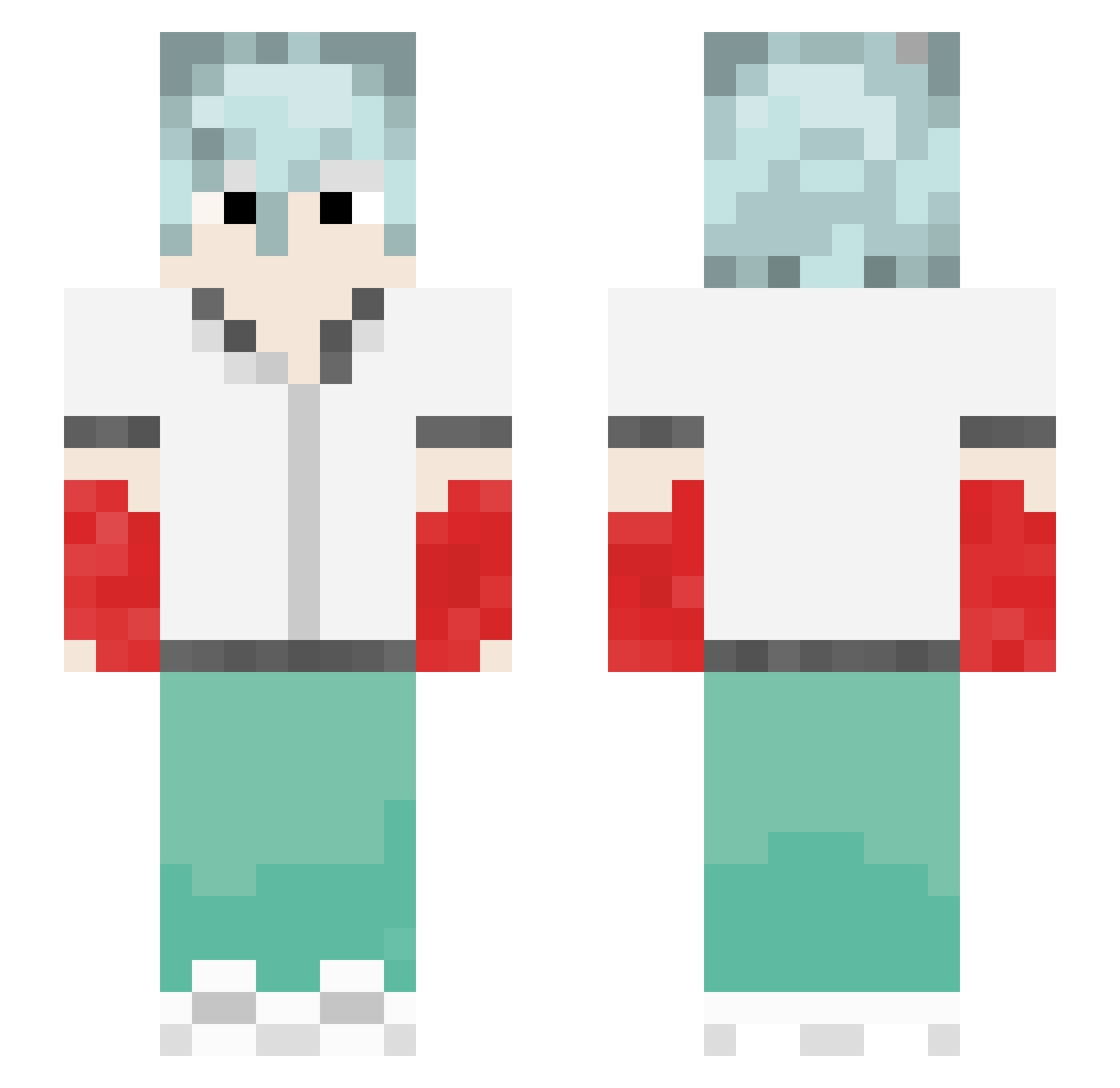 shigeoss Minecraft skin, front and back view