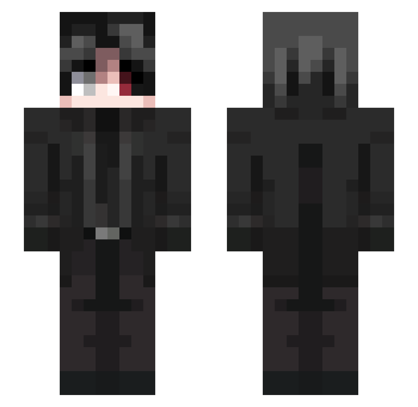 solventdrop Minecraft skin, front and back view