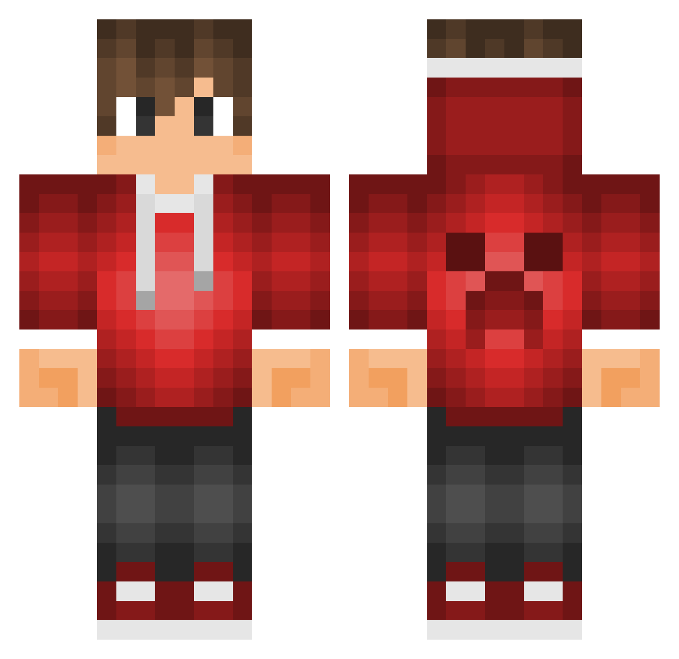 StealthFul Minecraft skin, front and back view