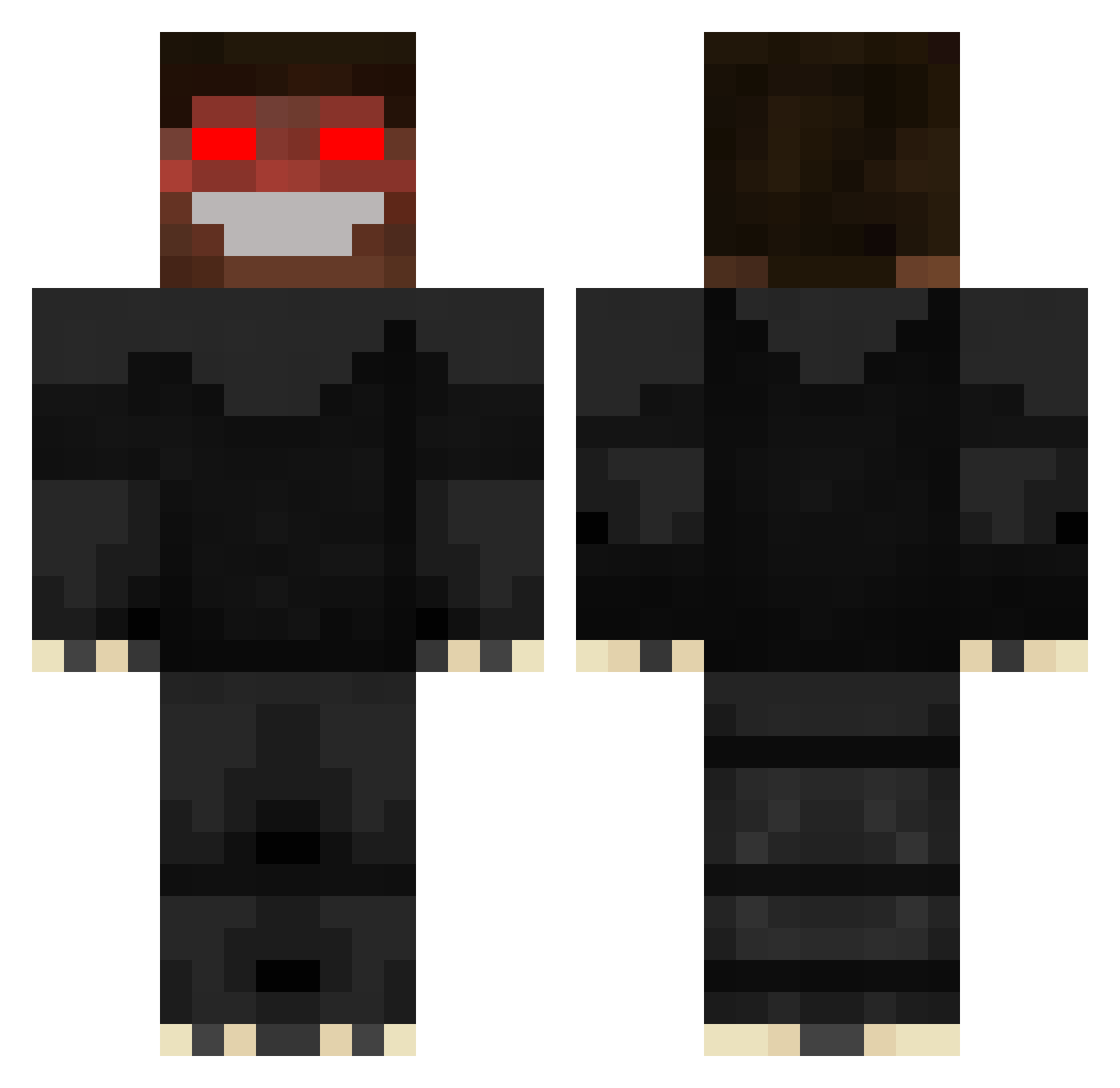 tedster12 Minecraft skin, front and back view
