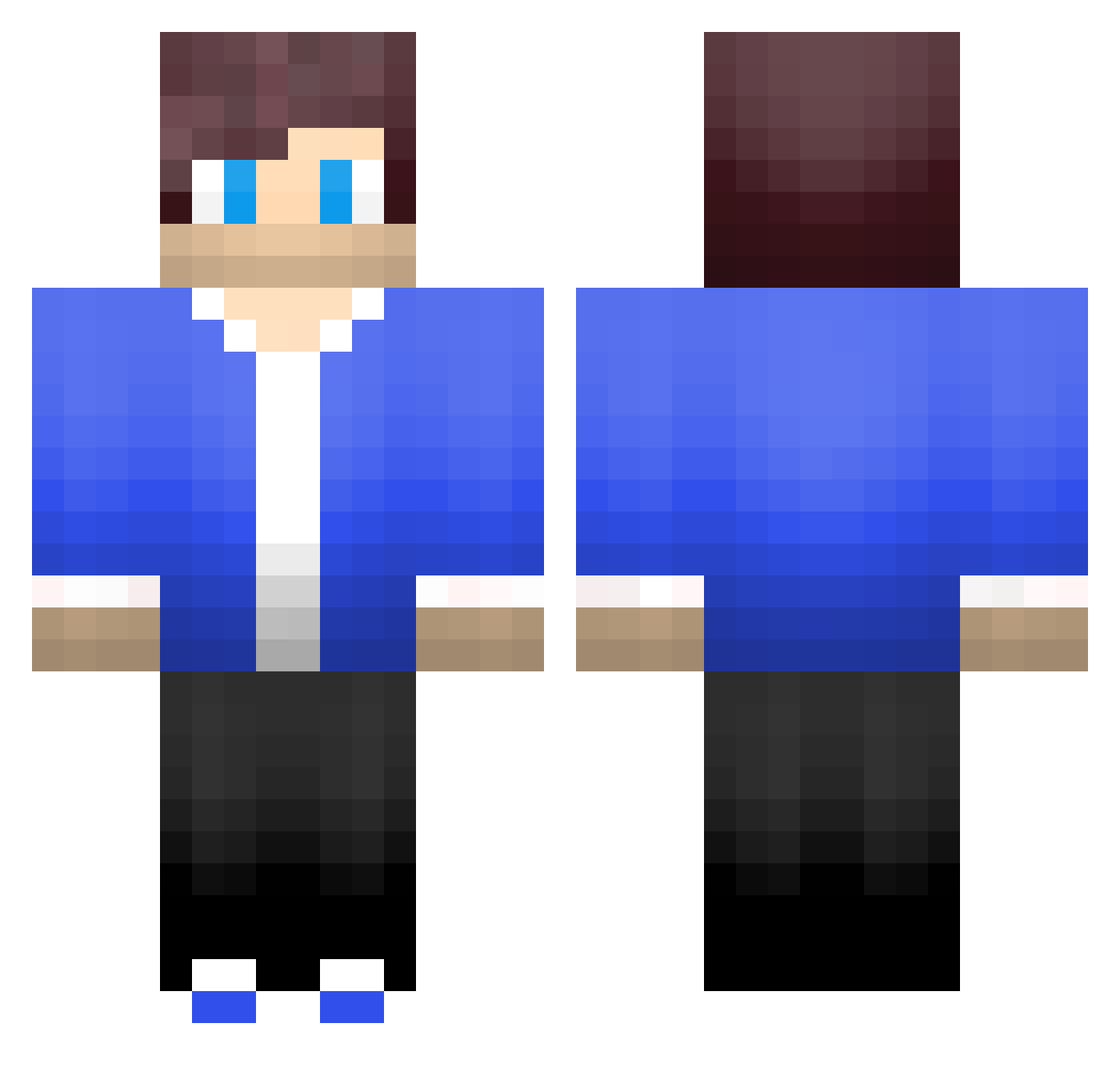 W_used Minecraft skin, front and back view