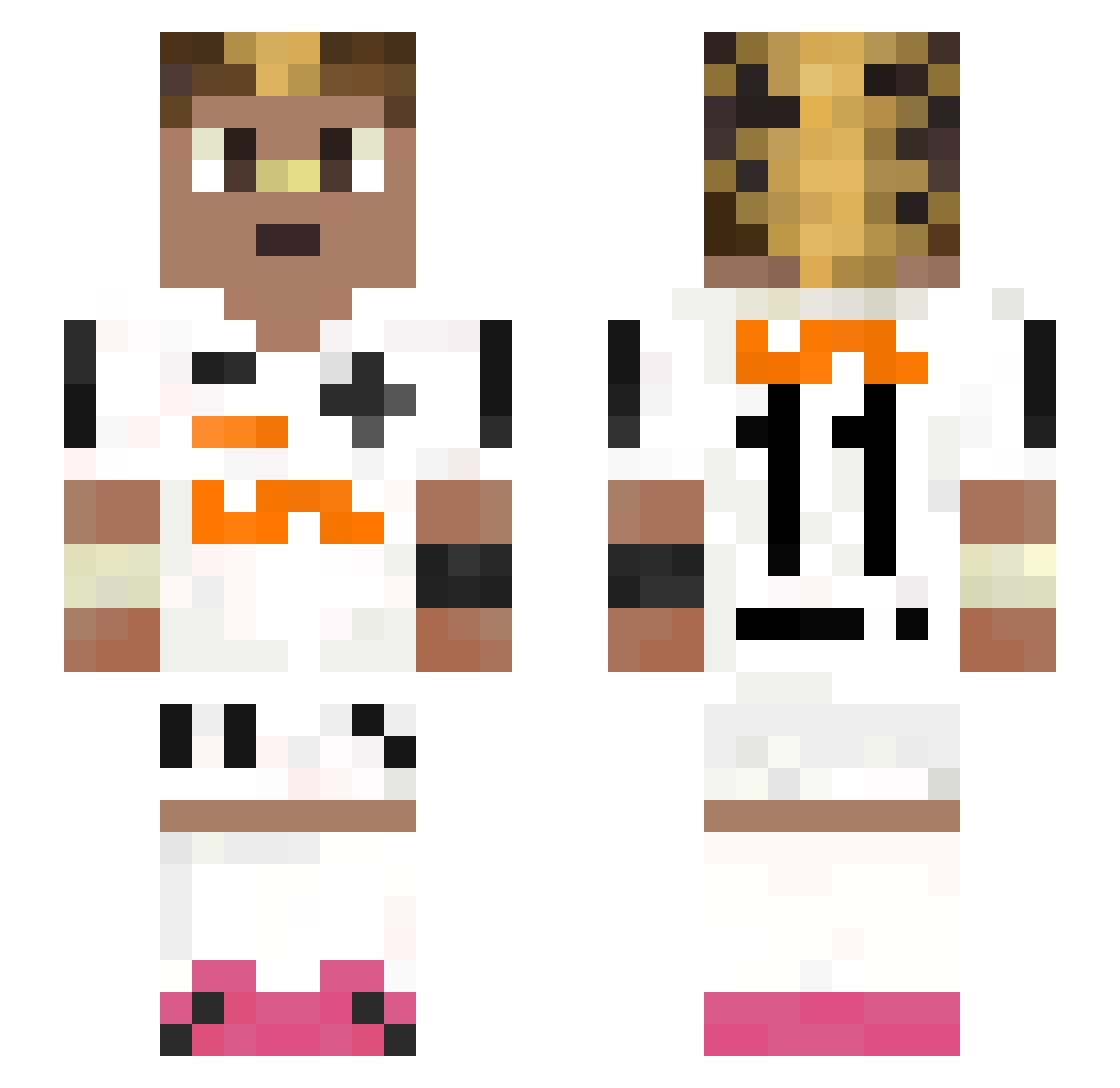 FaDoNeymar1 Minecraft skin, front and back view