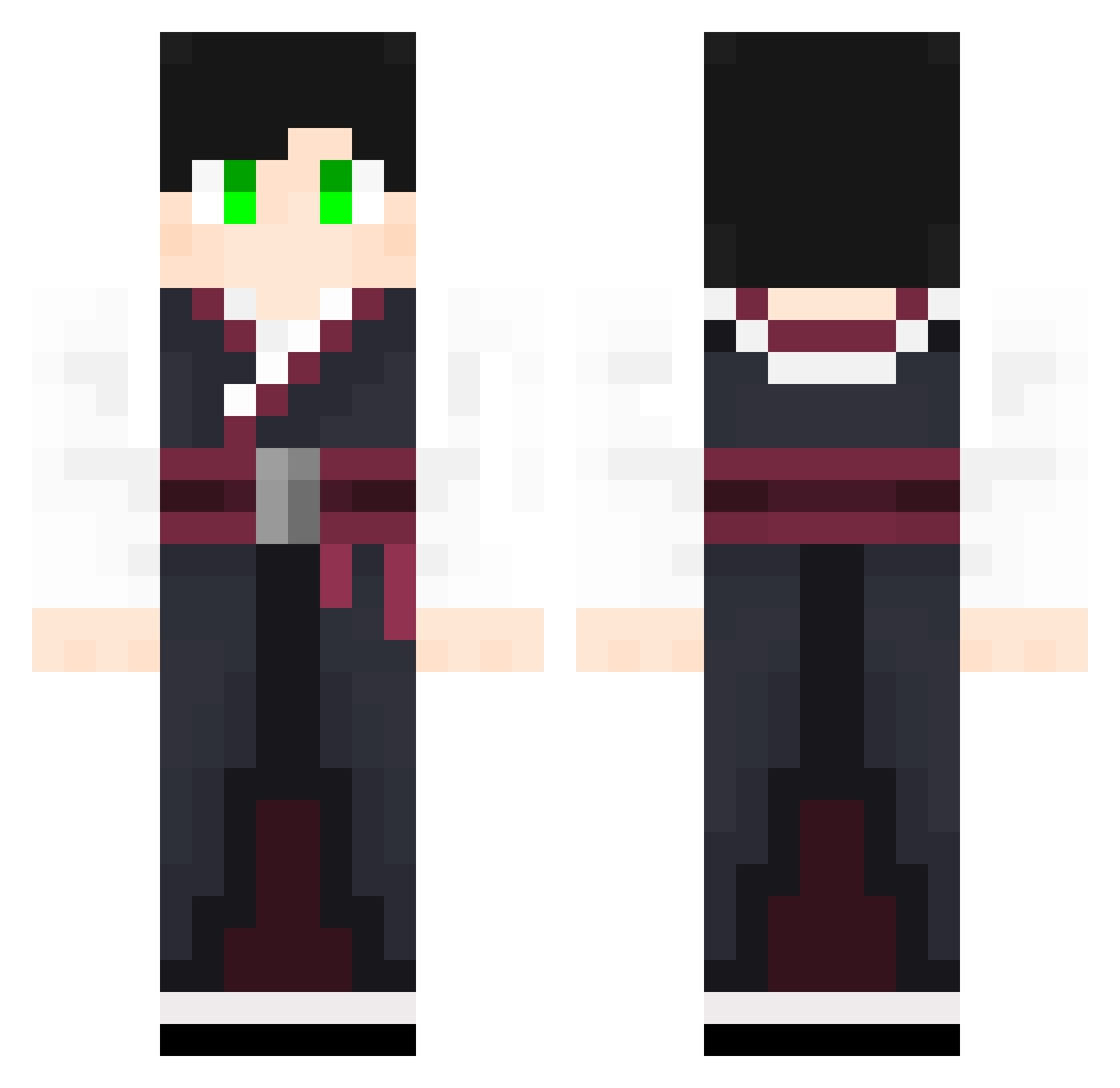 21004 Minecraft skin, front and back view