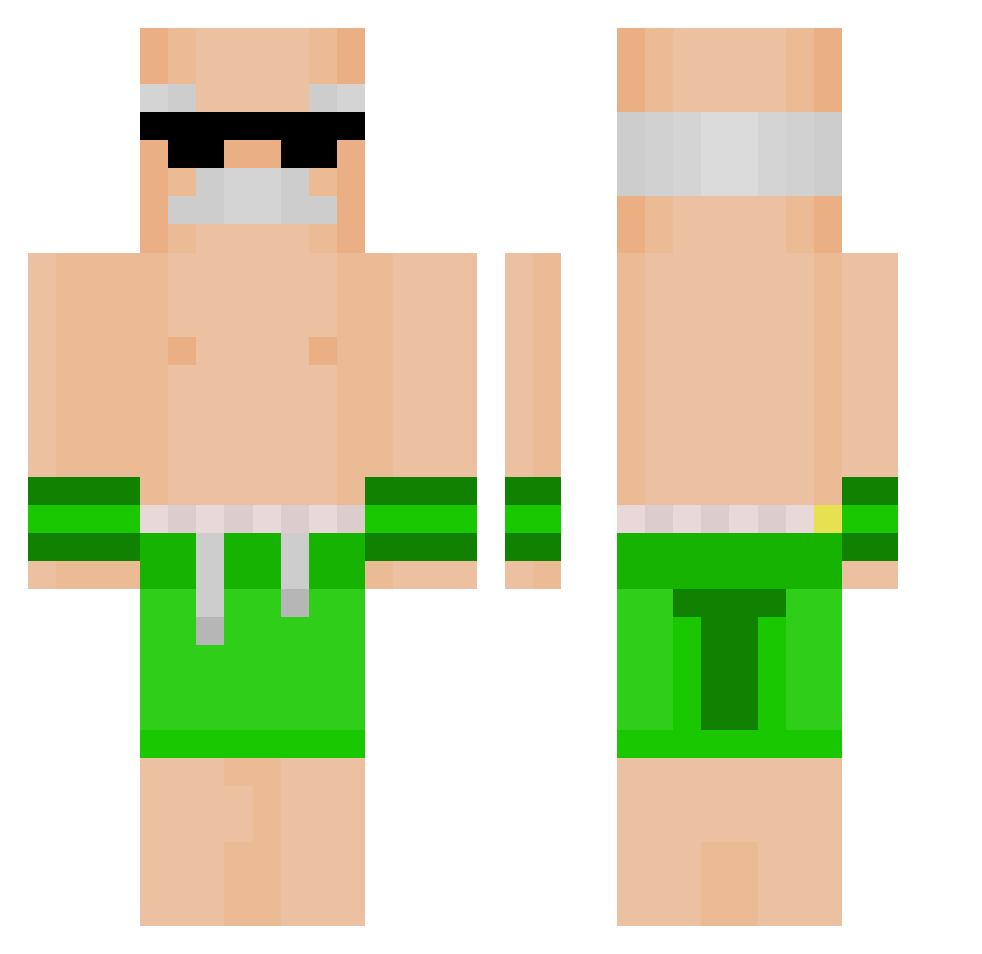 kinuko_ Minecraft skin, front and back view
