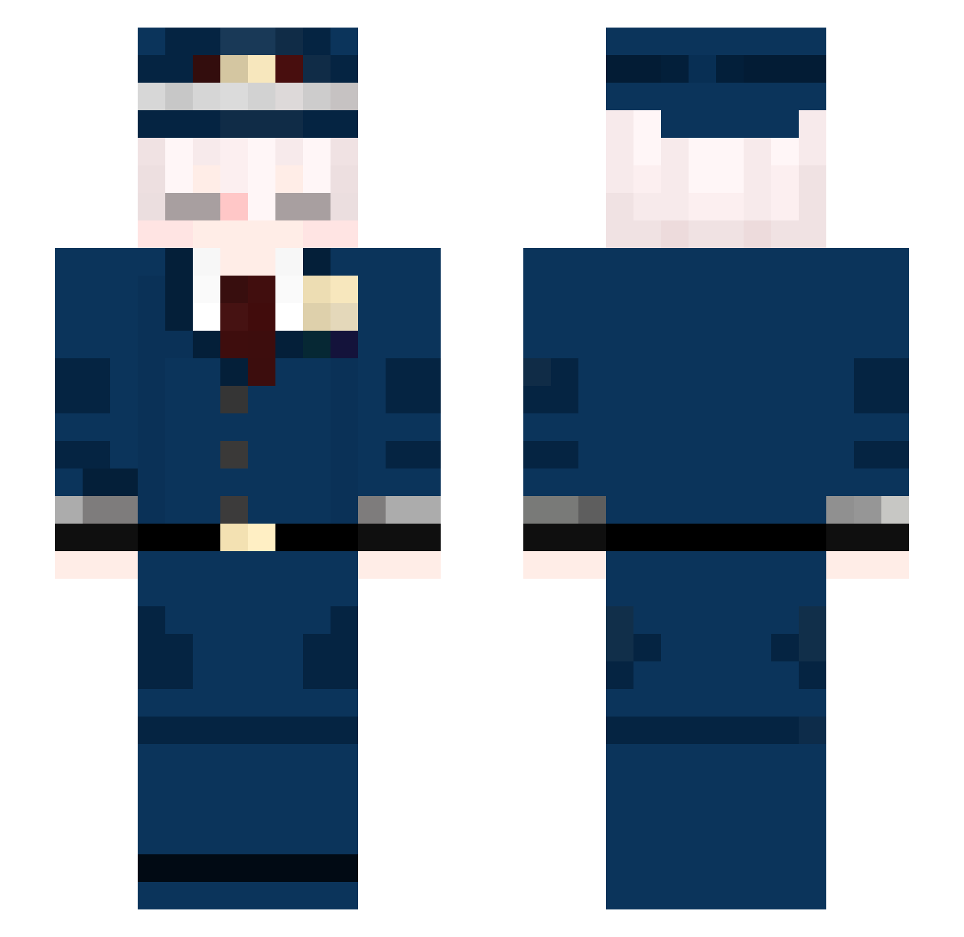 kyias Minecraft skin, front and back view