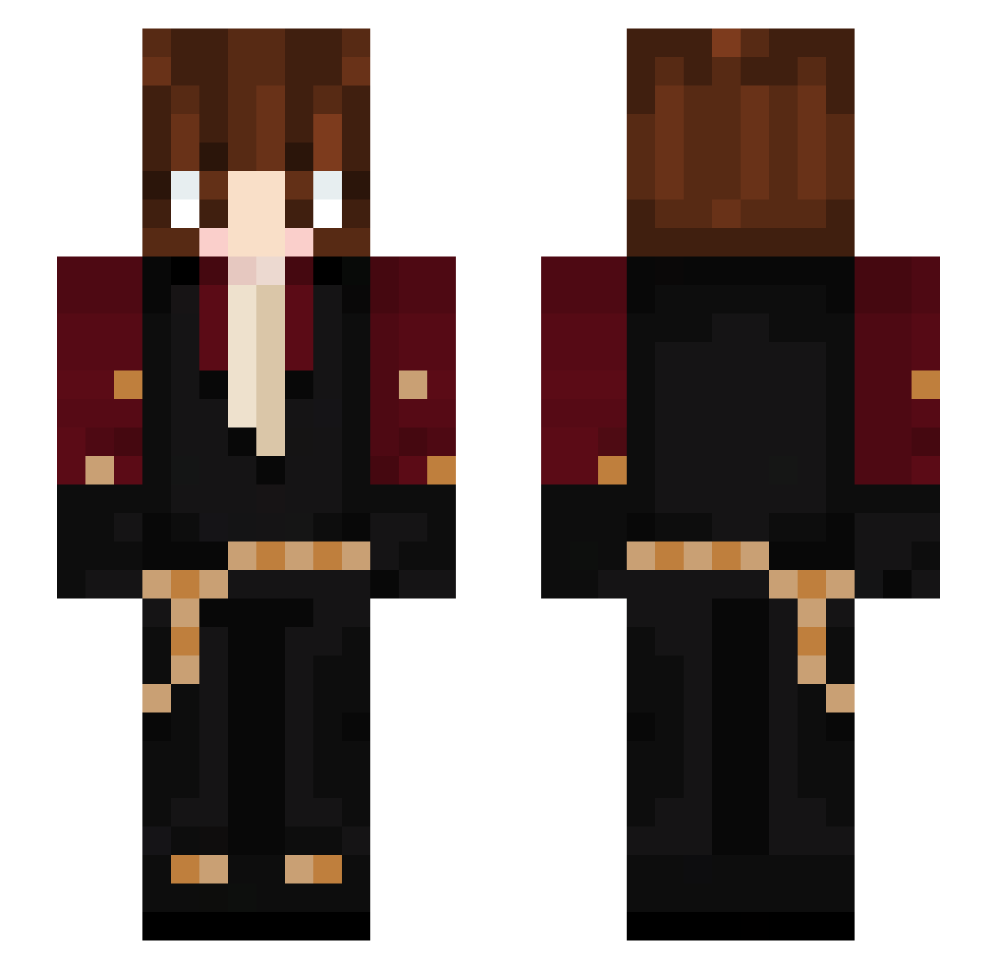 Vepeer Minecraft skin, front and back view