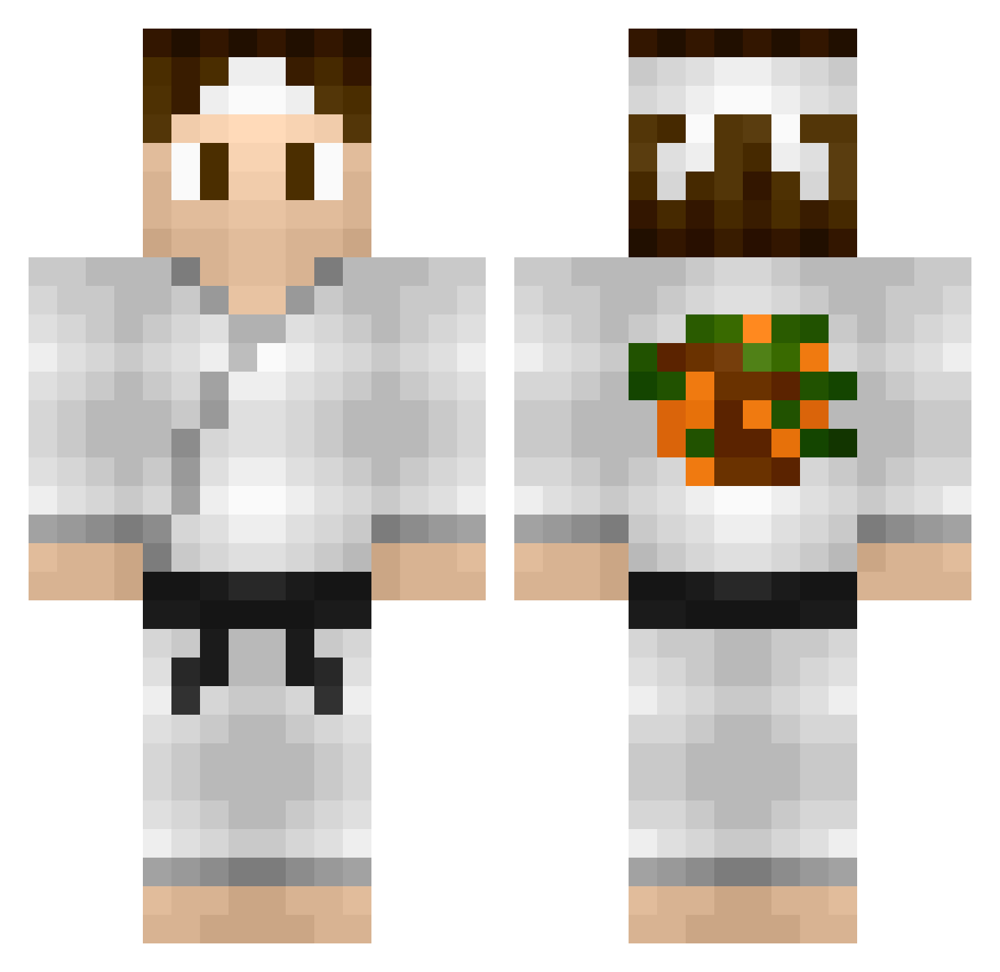 Sp1ryTus Minecraft skin, front and back view