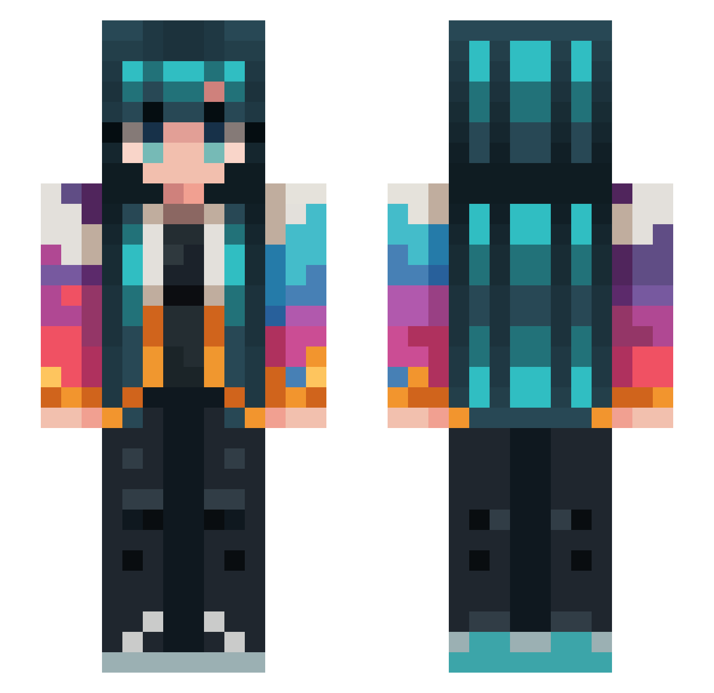 StrivinSmexy Minecraft skin, front and back view