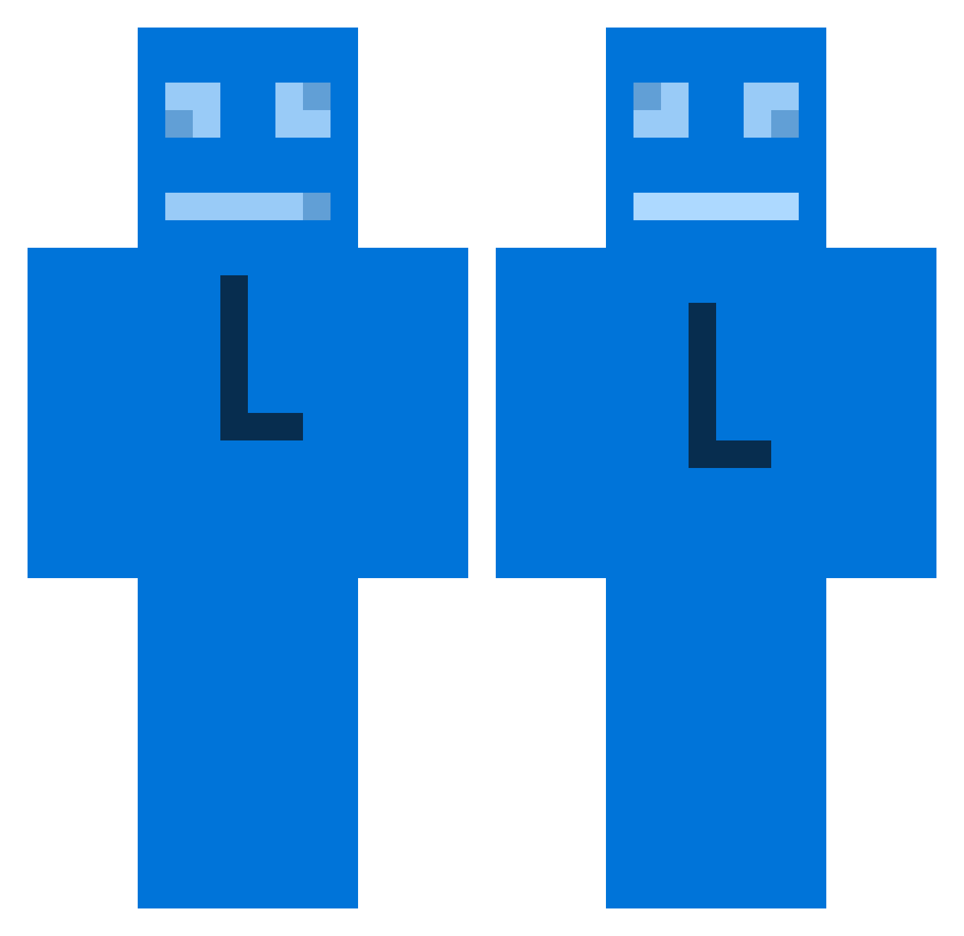 HARBOR3D Minecraft skin, front and back view