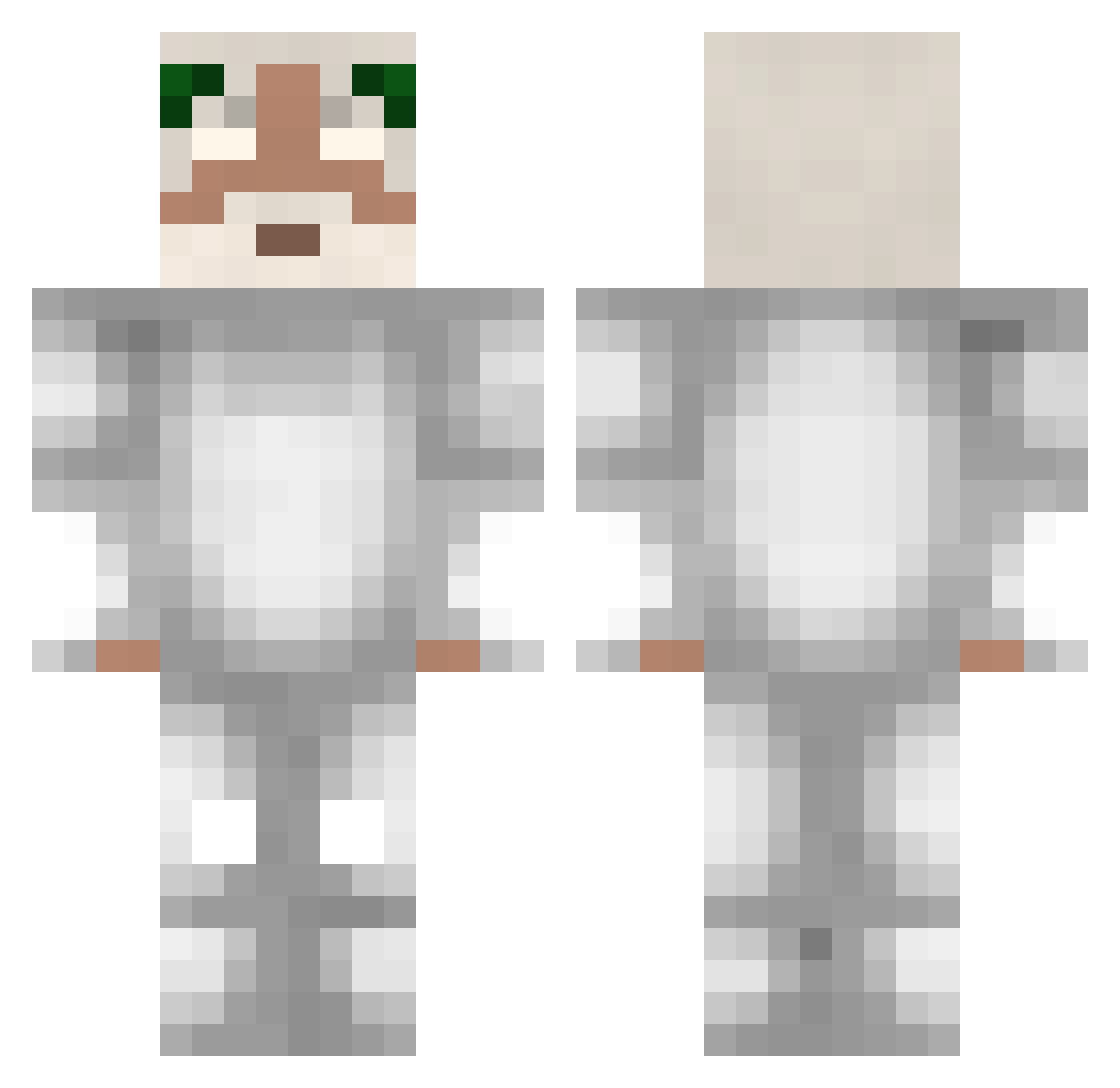 Bruce_01 Minecraft skin, front and back view