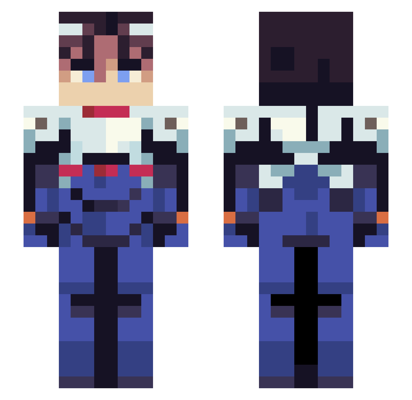 Pinsellino149 Minecraft skin, front and back view