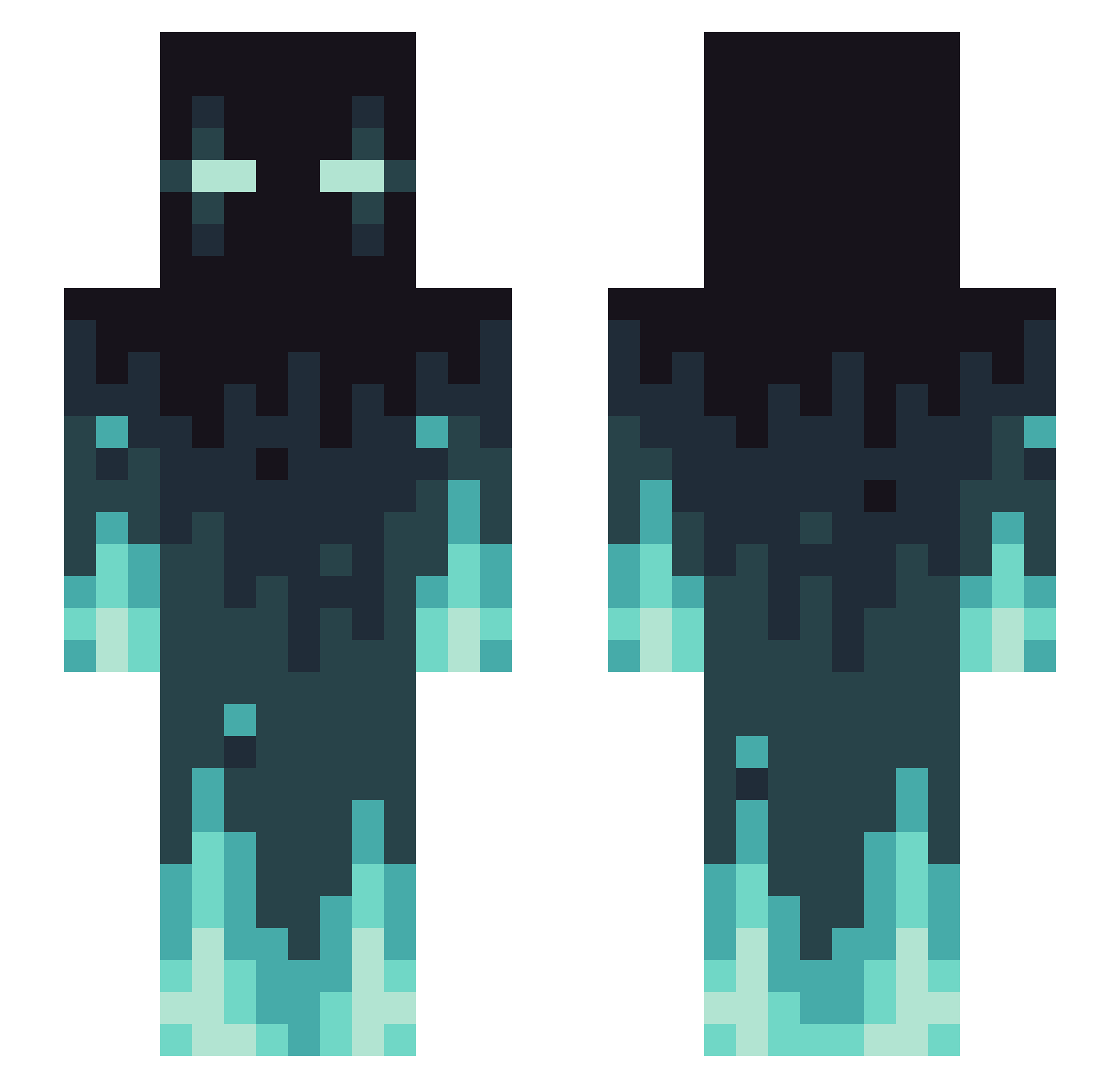 ThomasPastel Minecraft skin, front and back view