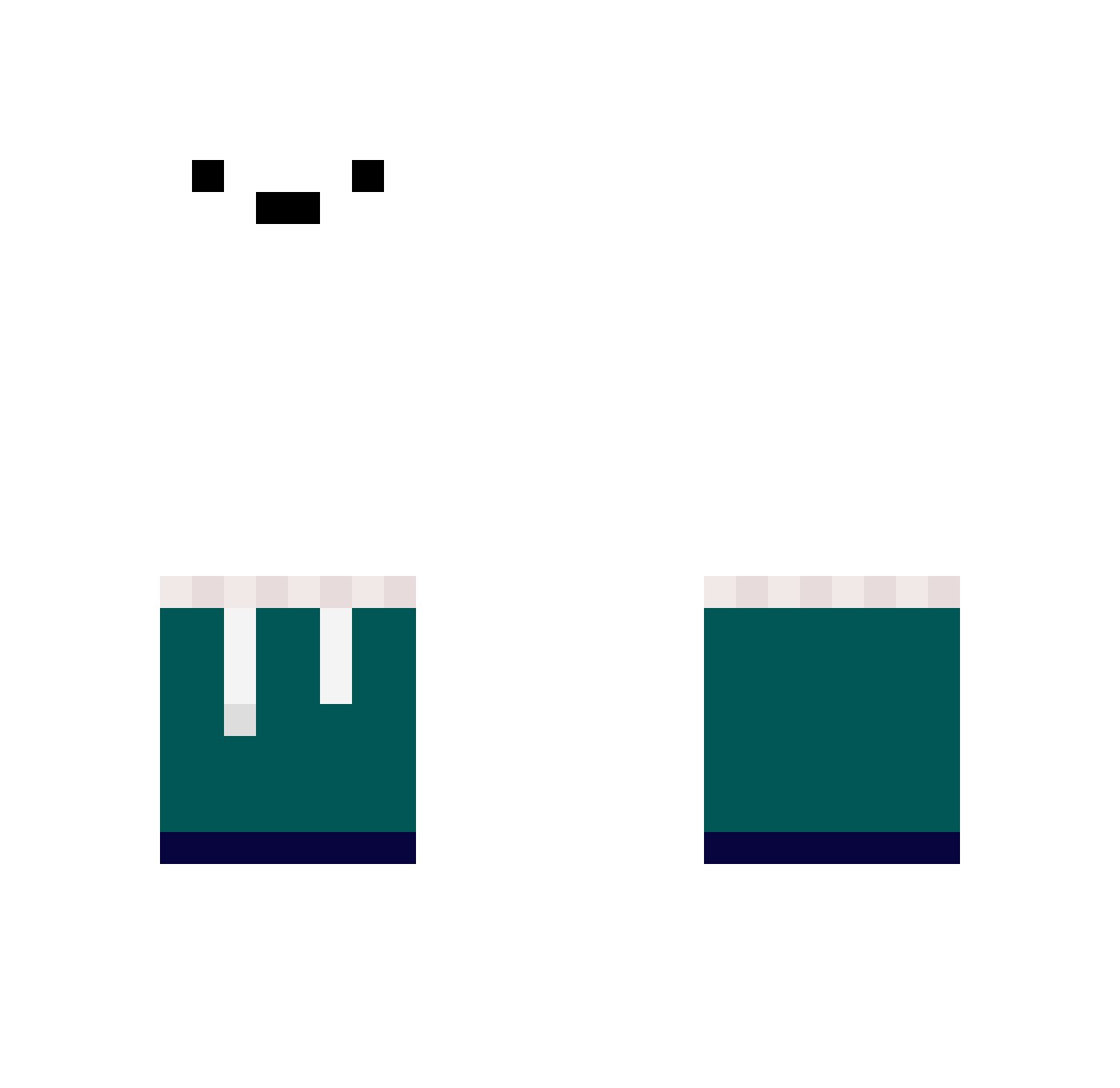 SURFKDM Minecraft skin, front and back view