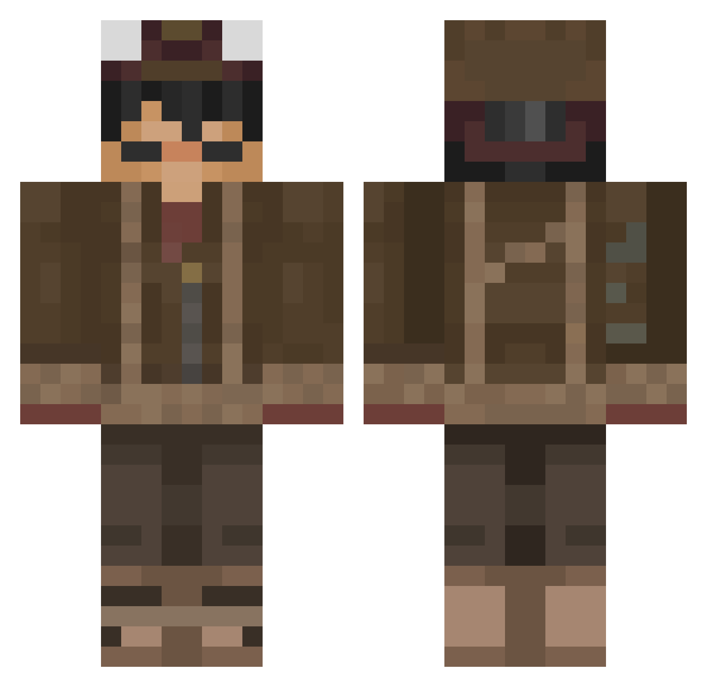 ramiroswagmoney Minecraft skin, front and back view