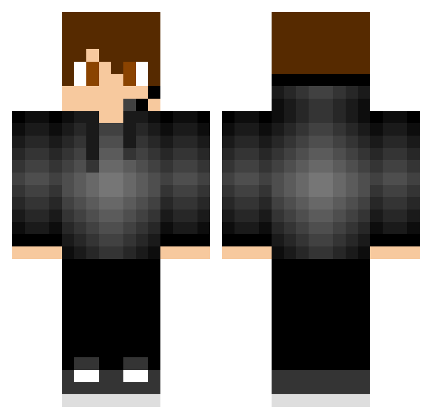 Philama123 Minecraft skin, front and back view