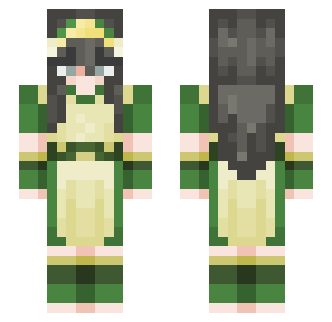 Cpt_Cringe Minecraft skin, front and back view