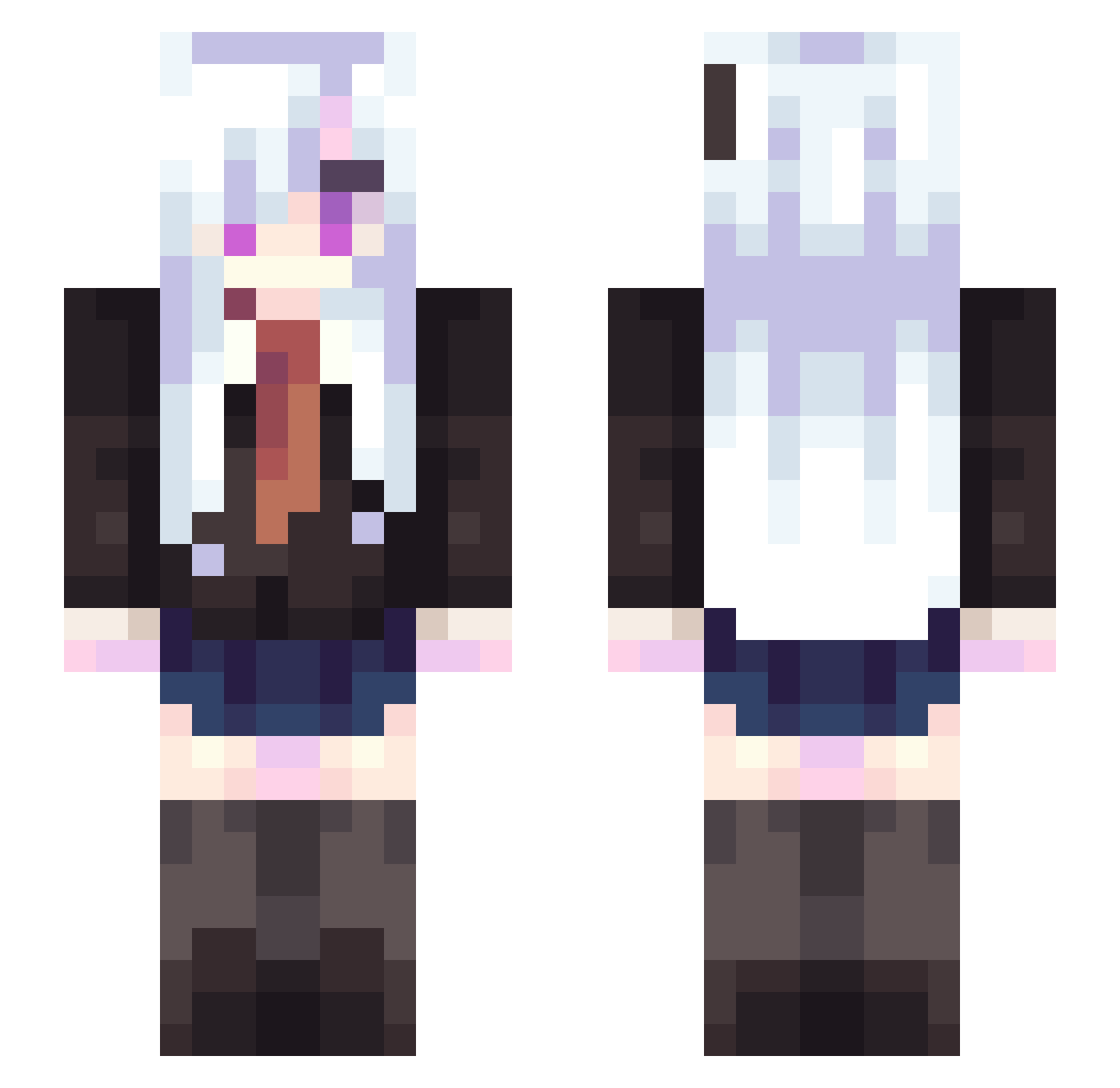 YuRin_CAT Minecraft skin, front and back view