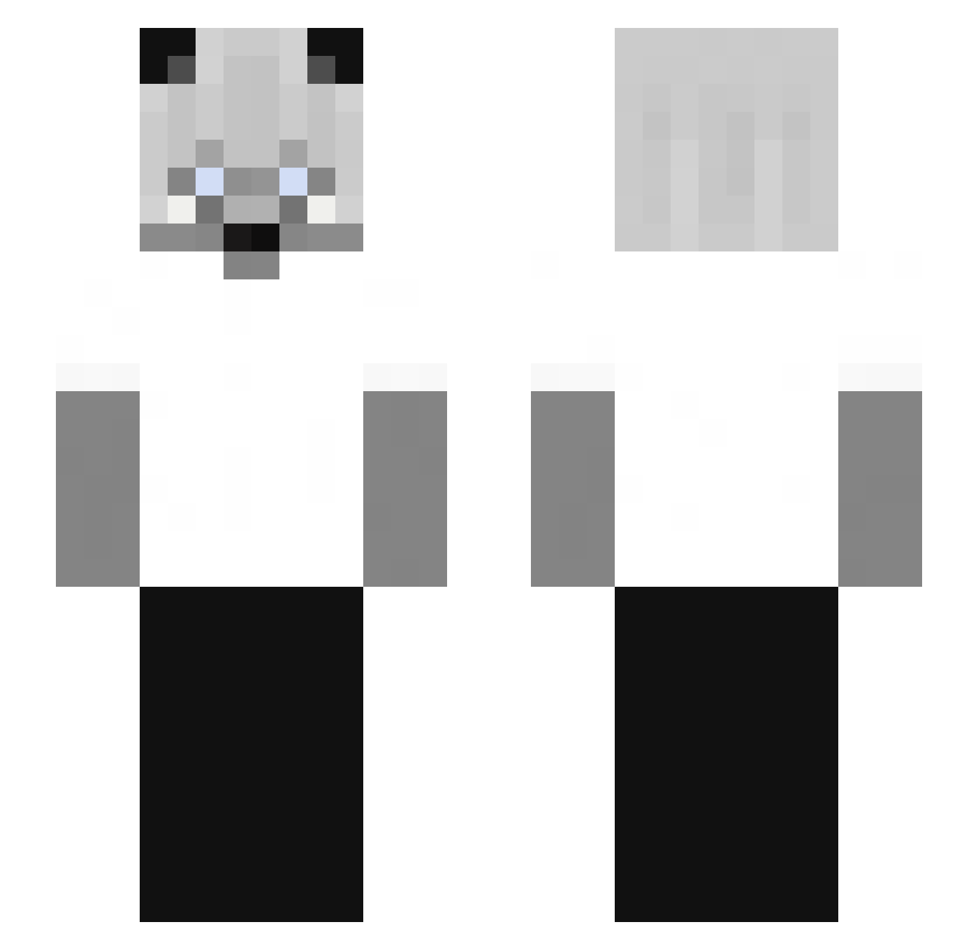 Yoowie_ Minecraft skin, front and back view