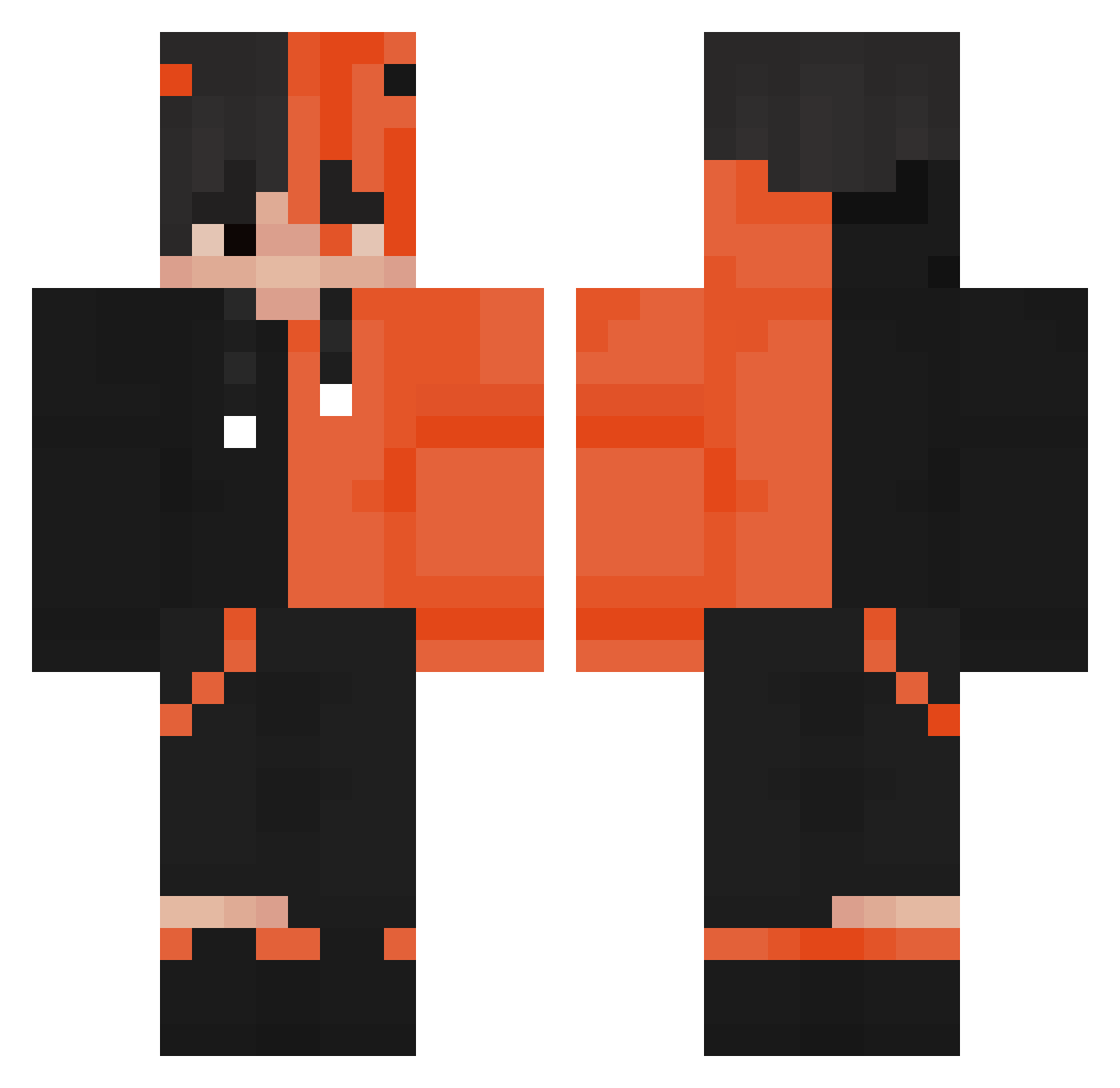 sewcioz Minecraft skin, front and back view
