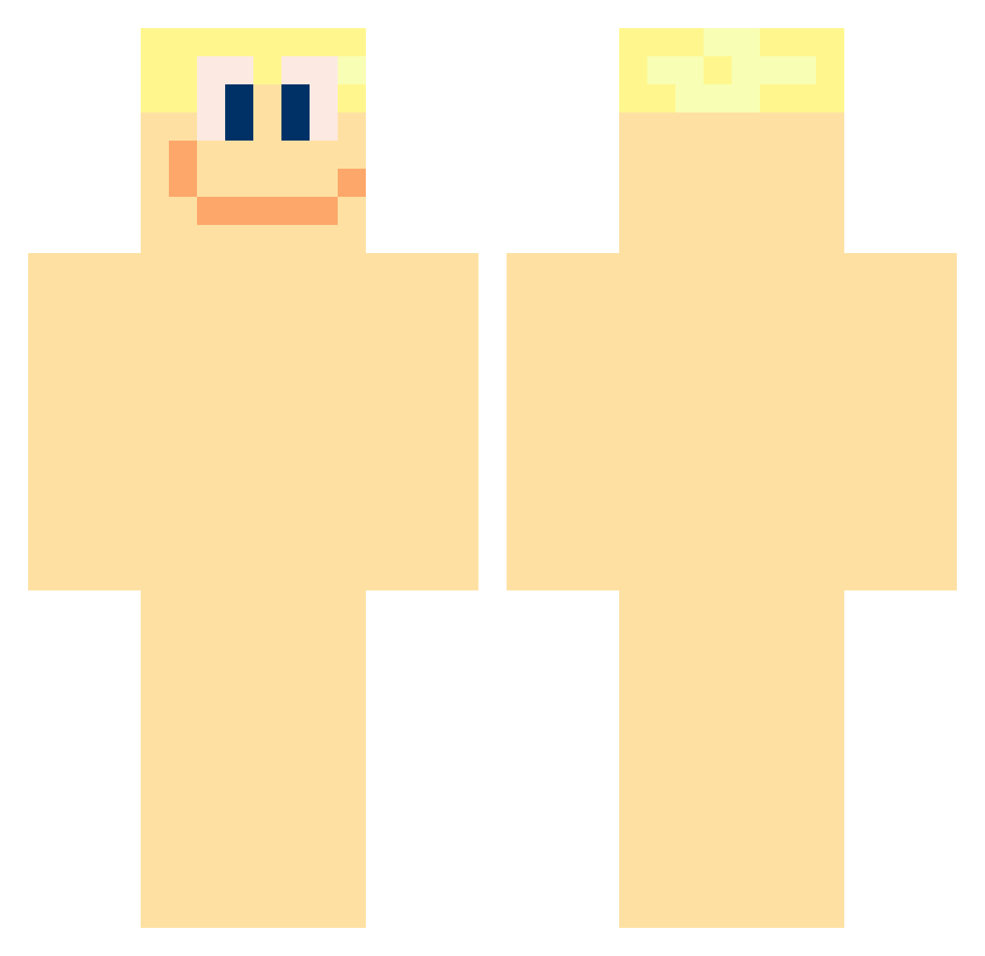 ZachtoMut Minecraft skin, front and back view